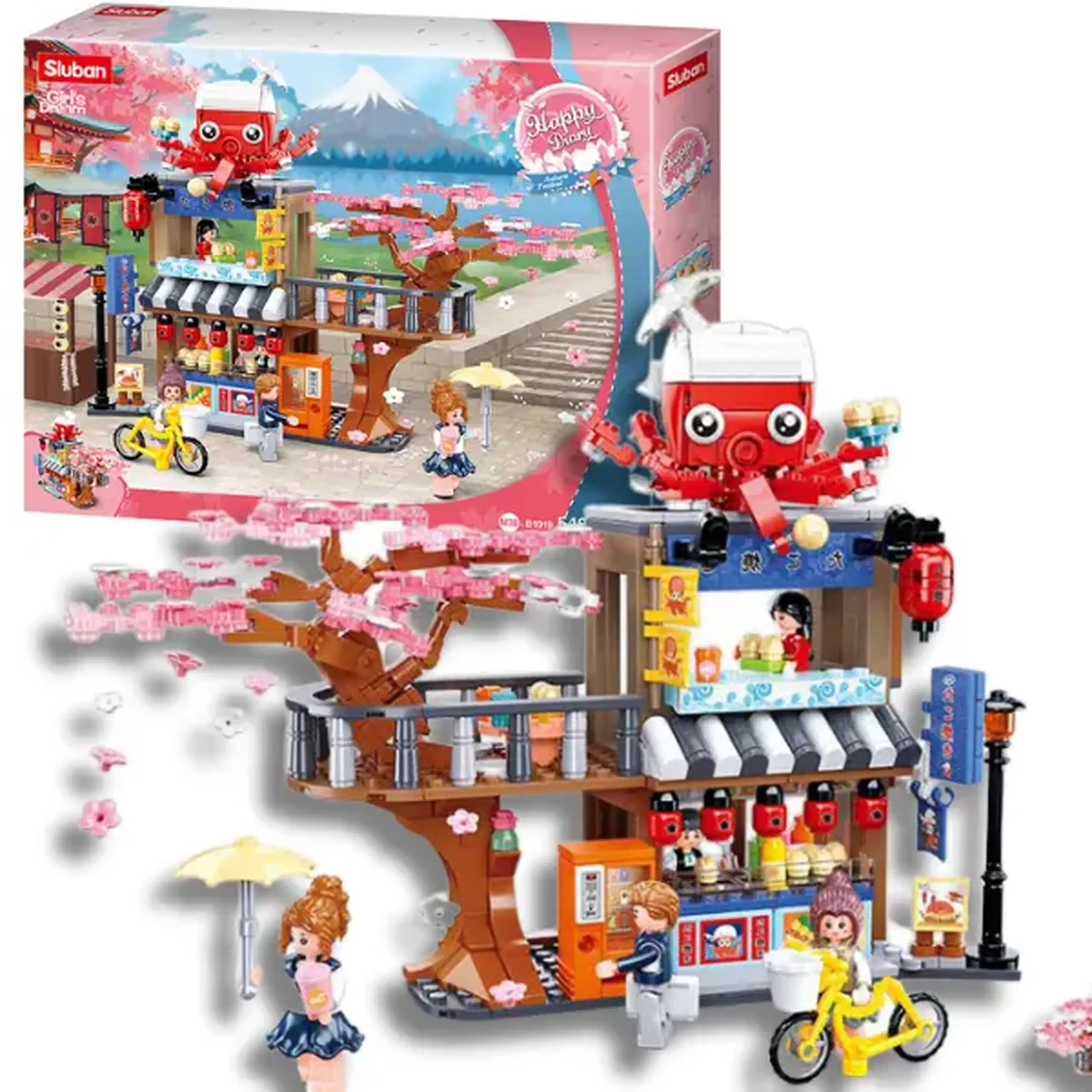 Set de construcție ”Magazinul principal Tako Yaki”, 548 elem.