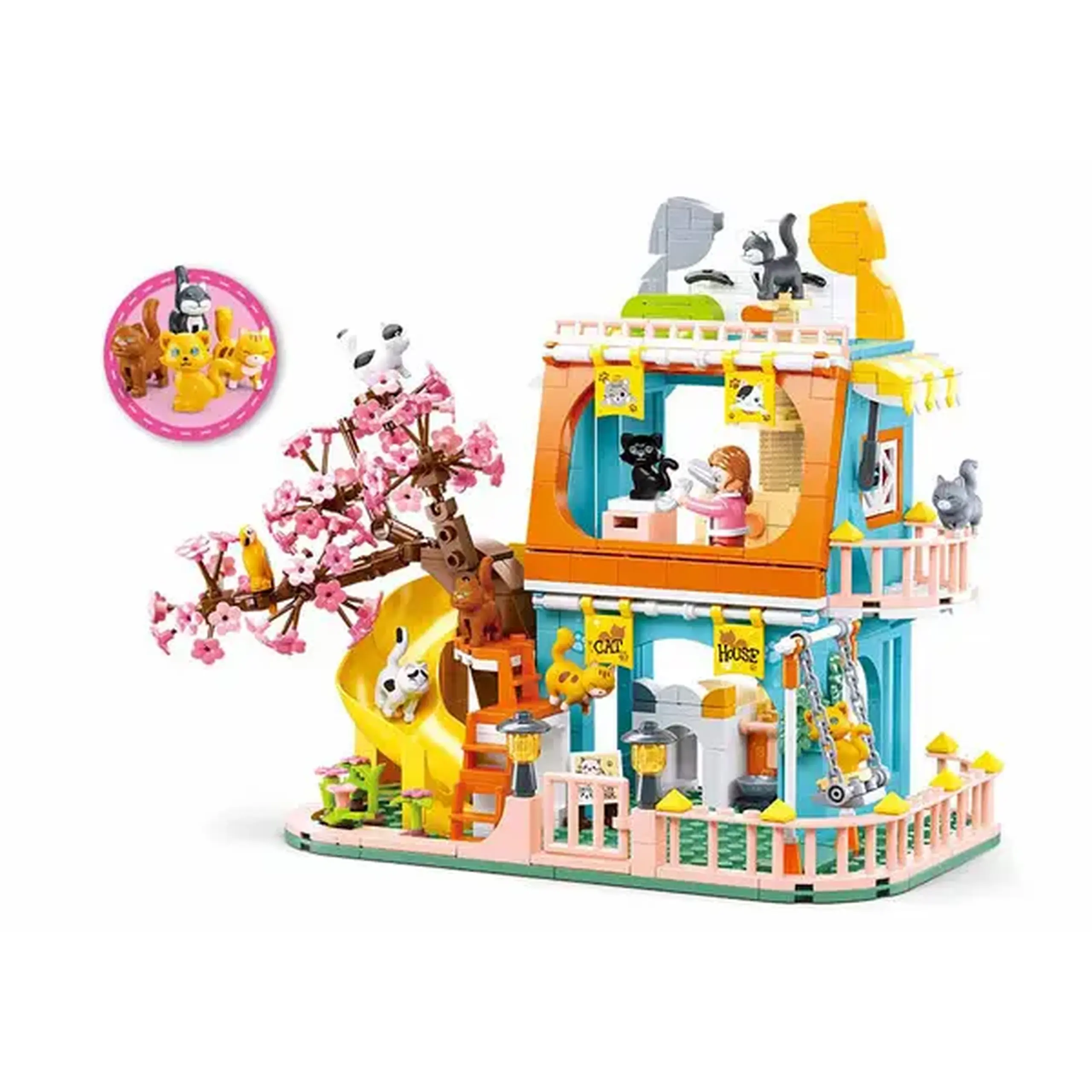Set de construcție ”Casa pisicilor”, 521 elem.