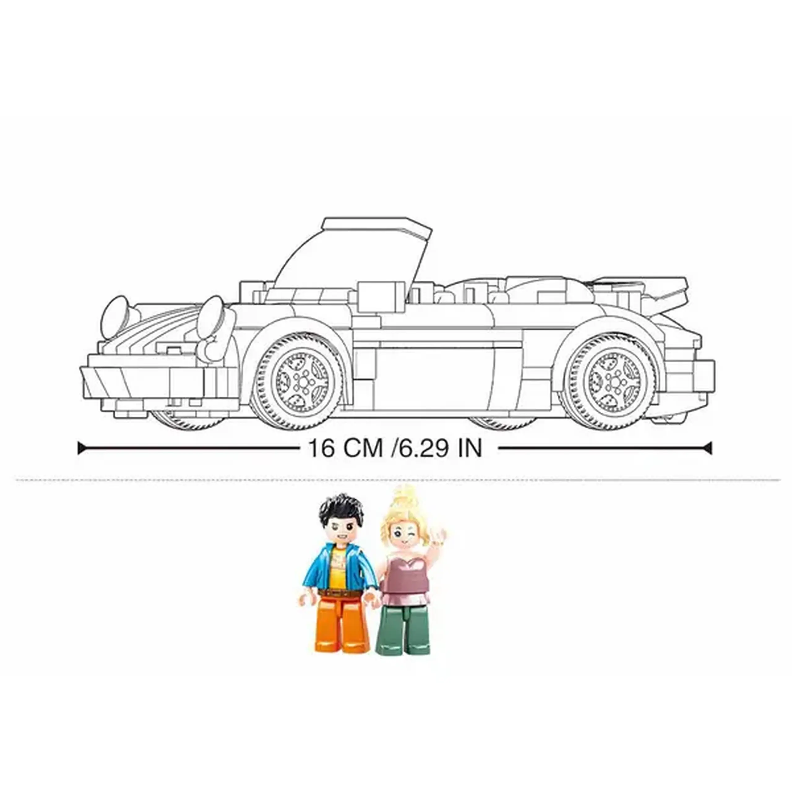 Set de construcție „Mașină sport germană”, 254 elem.