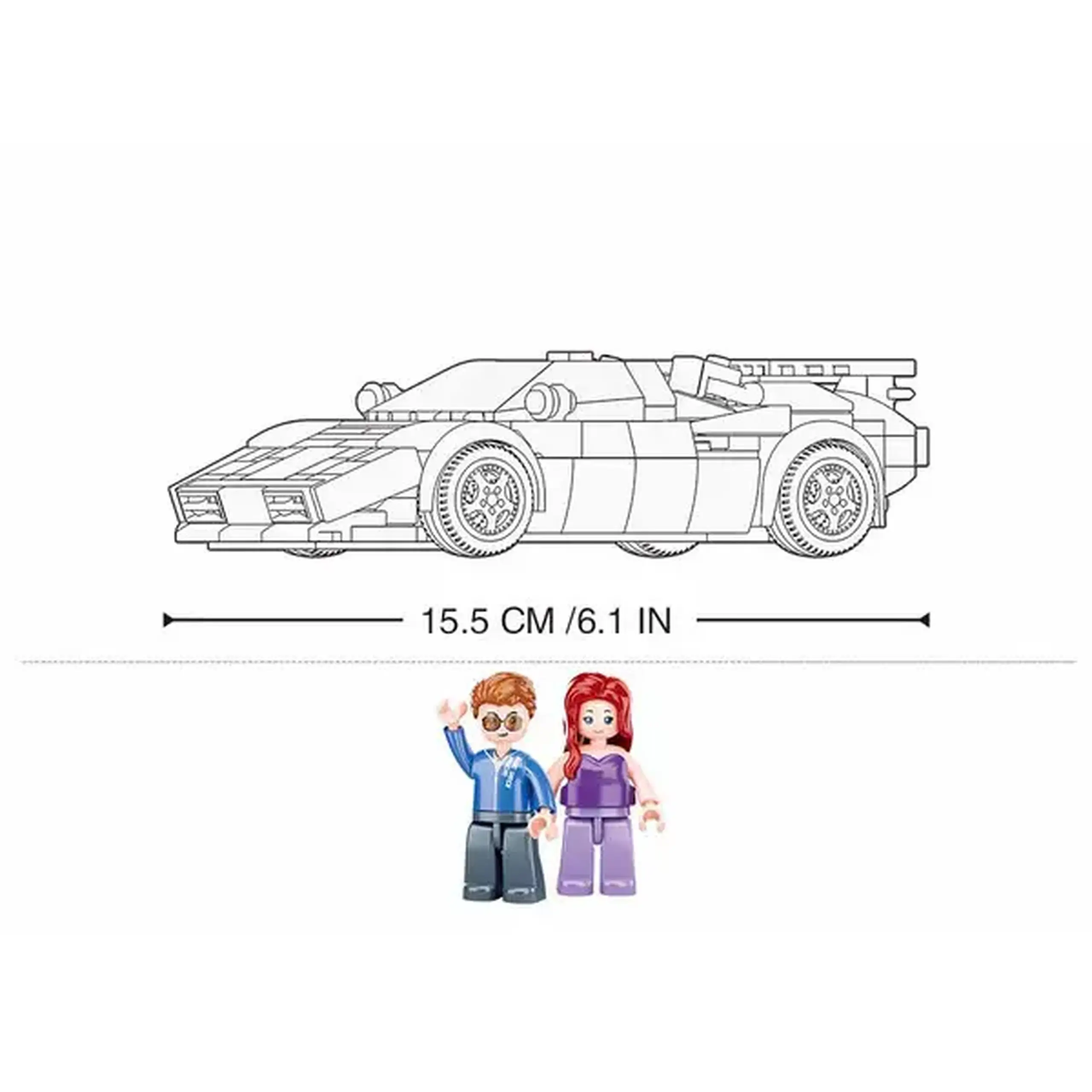 Set de construcție „Mașină sport italiană”, 254 elem.