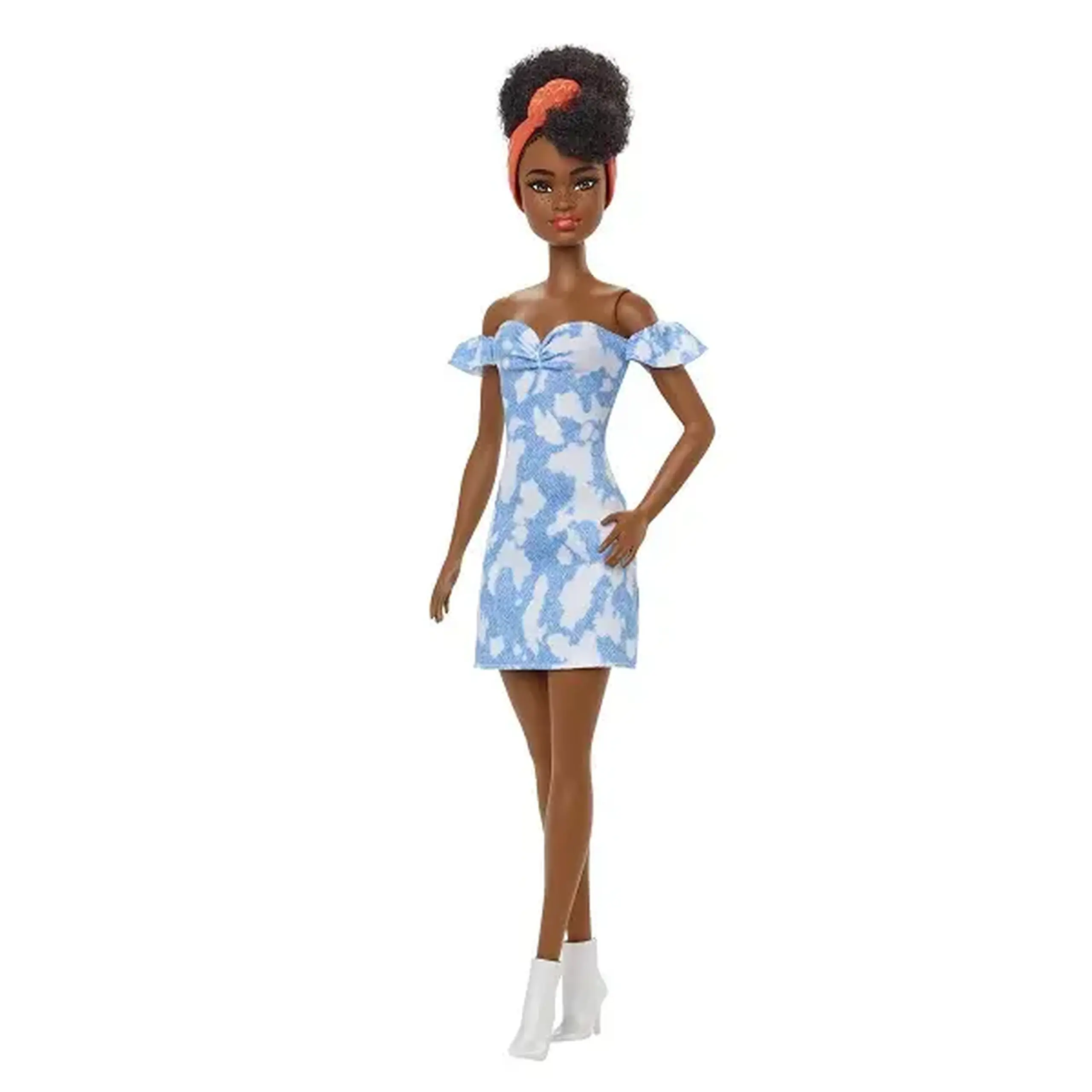 Păpușa Barbie "Fashionista" în rochie albastră