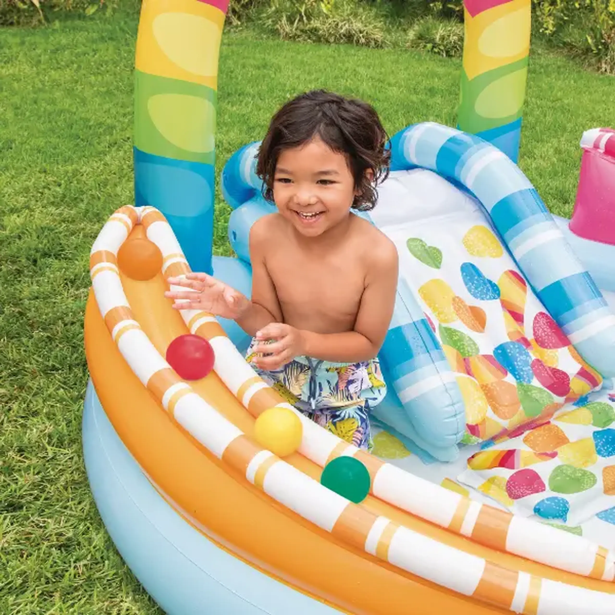 INTEX Centrul de joacă gonflabil "Dulciuri" 170x168x122 cm, 165 L, până la 54 kg, 2+