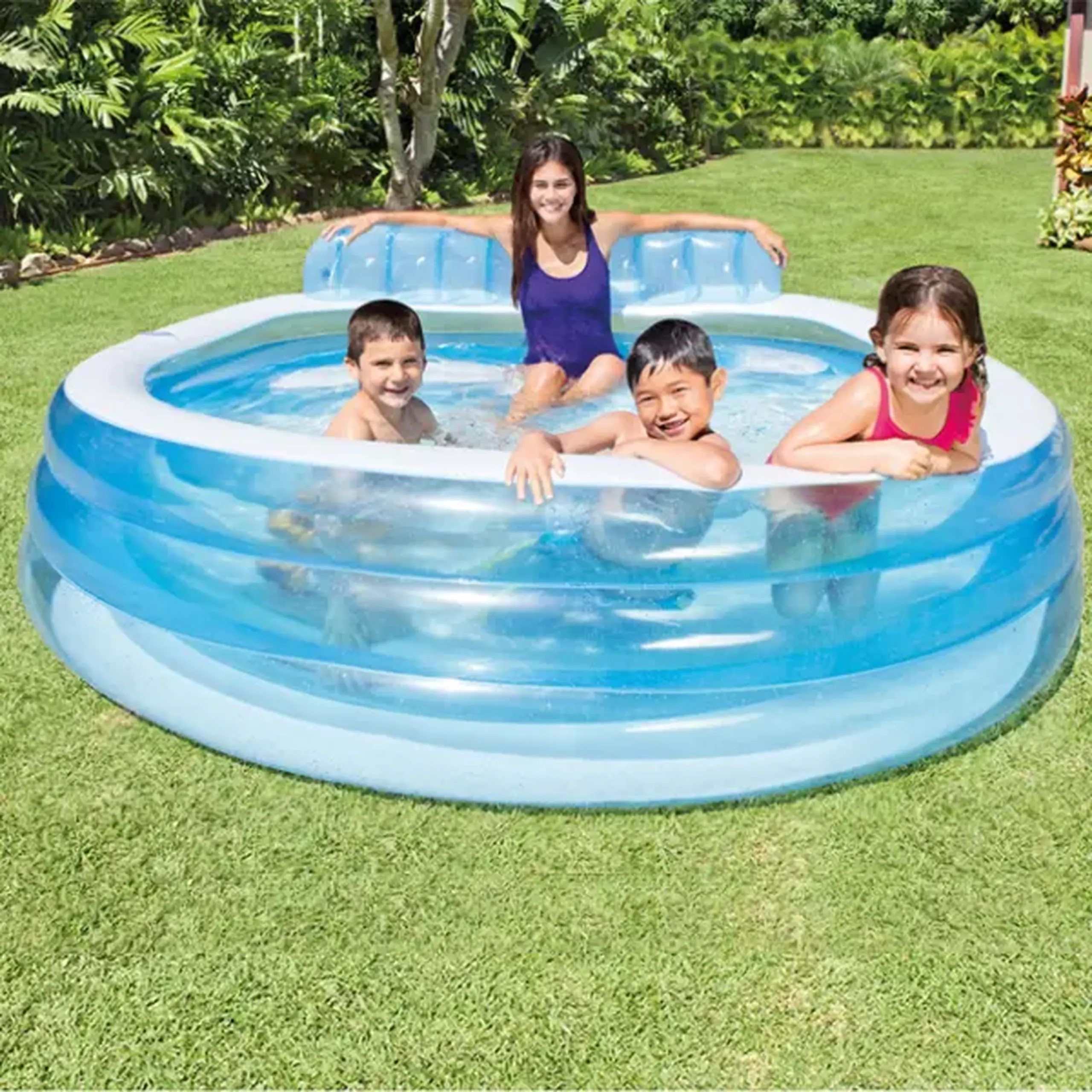 INTEX Piscină gonflabilă pentru familie 229х218х79 cm, 590 L, 6+