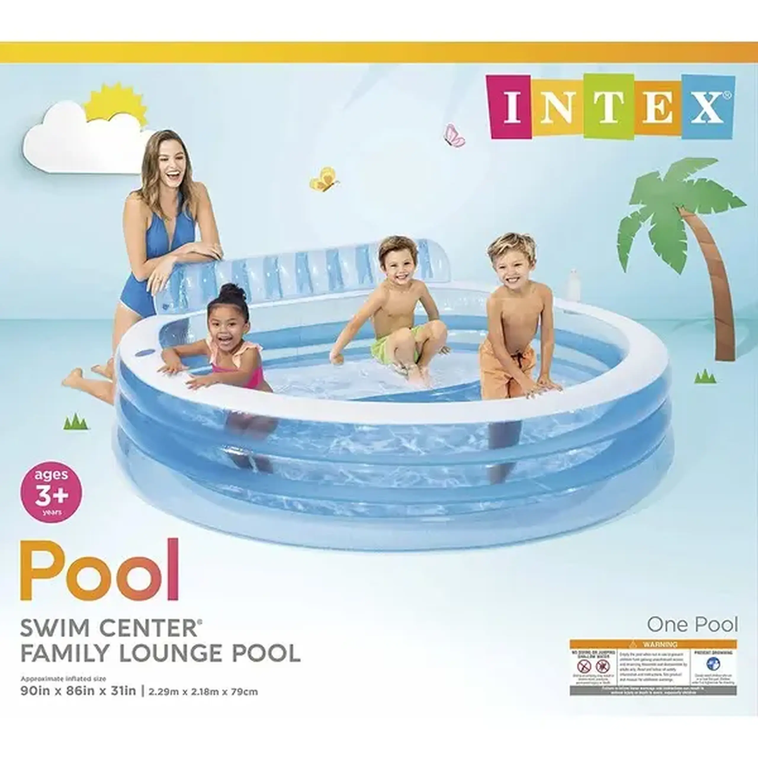 INTEX Piscină gonflabilă pentru familie 229х218х79 cm, 590 L, 6+