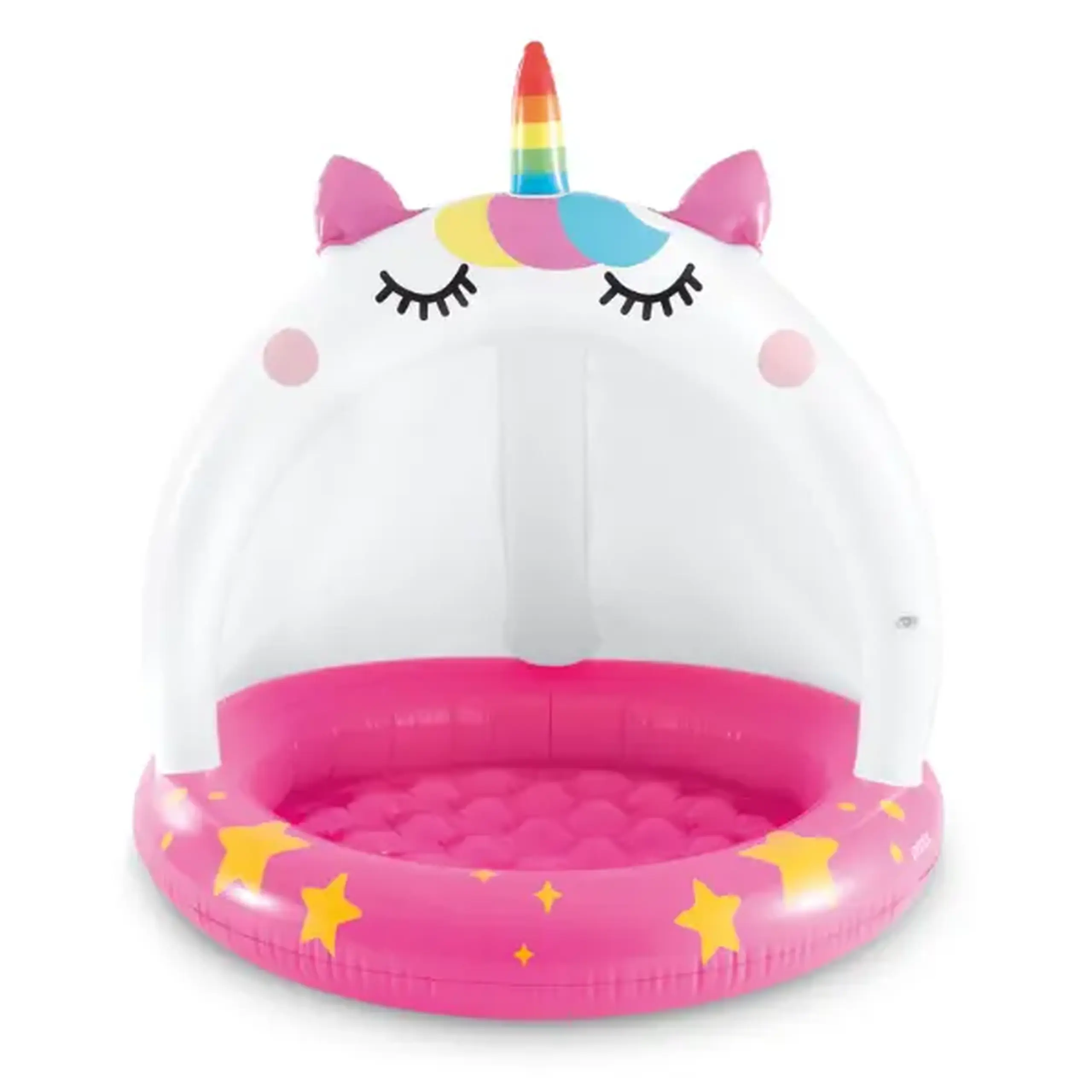 INTEX Piscină gonflabilă pentru copii cu baldachin „Unicorn” 102х102 cm, 45 L, 1-3 ani