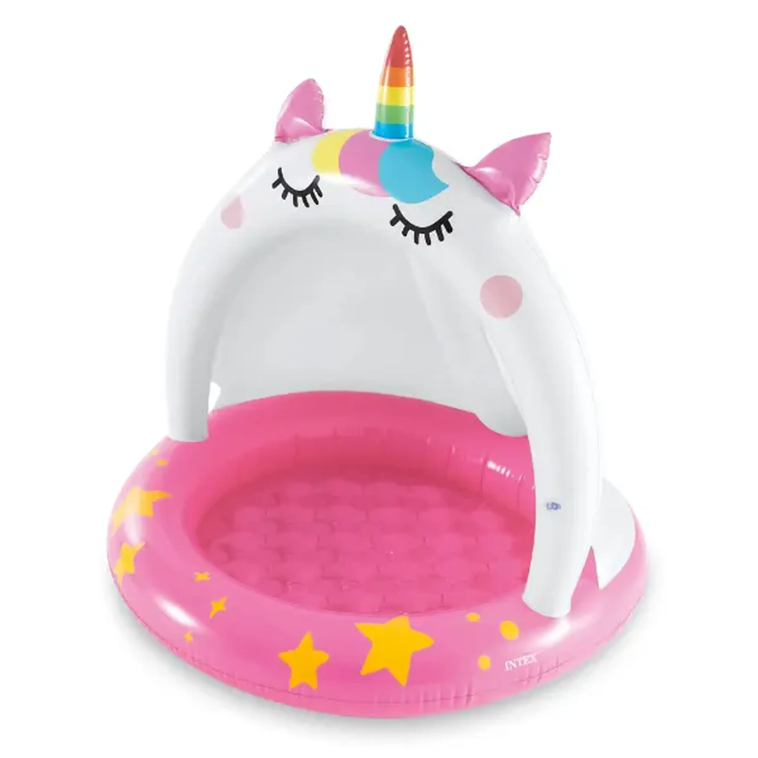INTEX Piscină gonflabilă pentru copii cu baldachin „Unicorn” 102х102 cm, 45 L, 1-3 ani