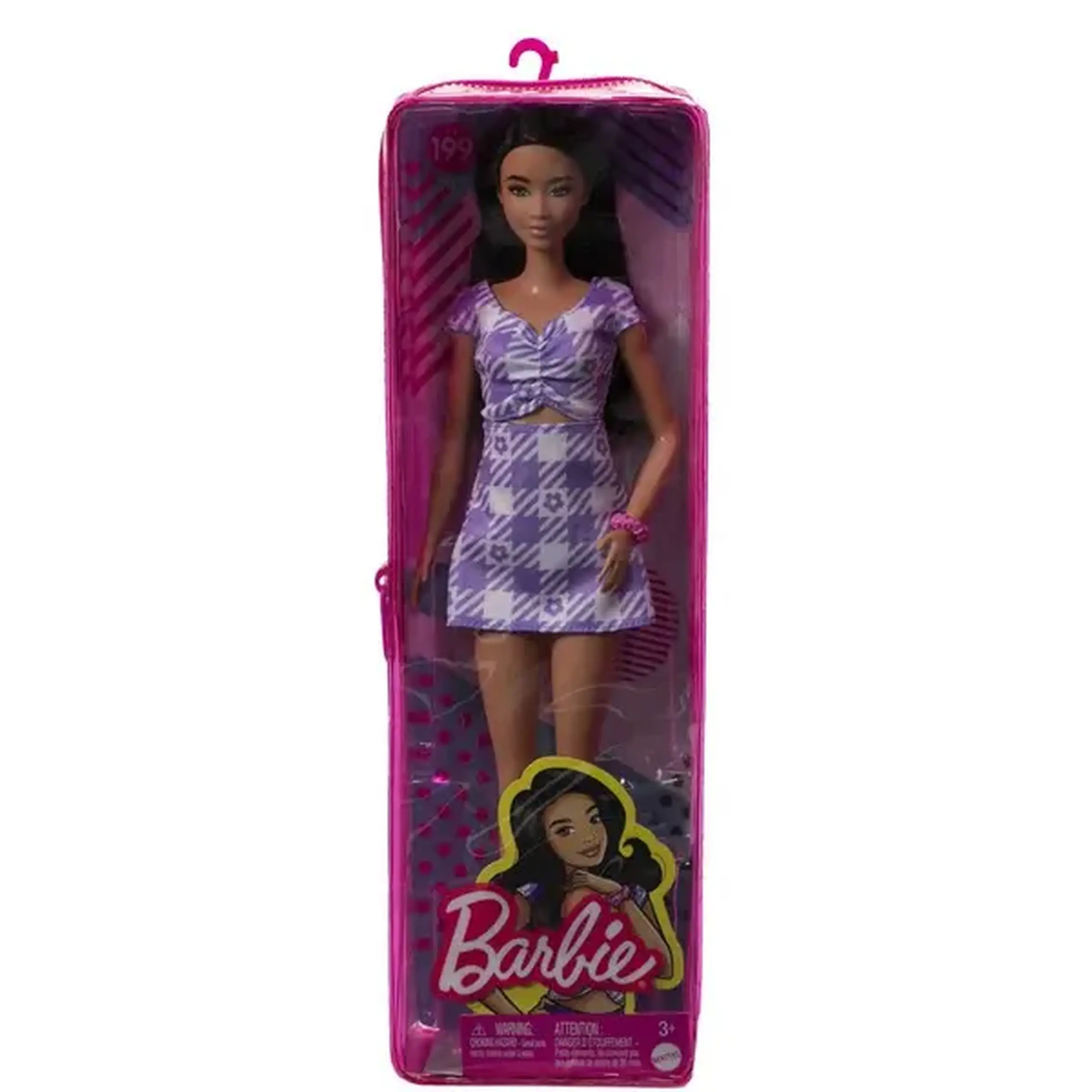 Păpușa Barbie „Fashionista cu părul negru”