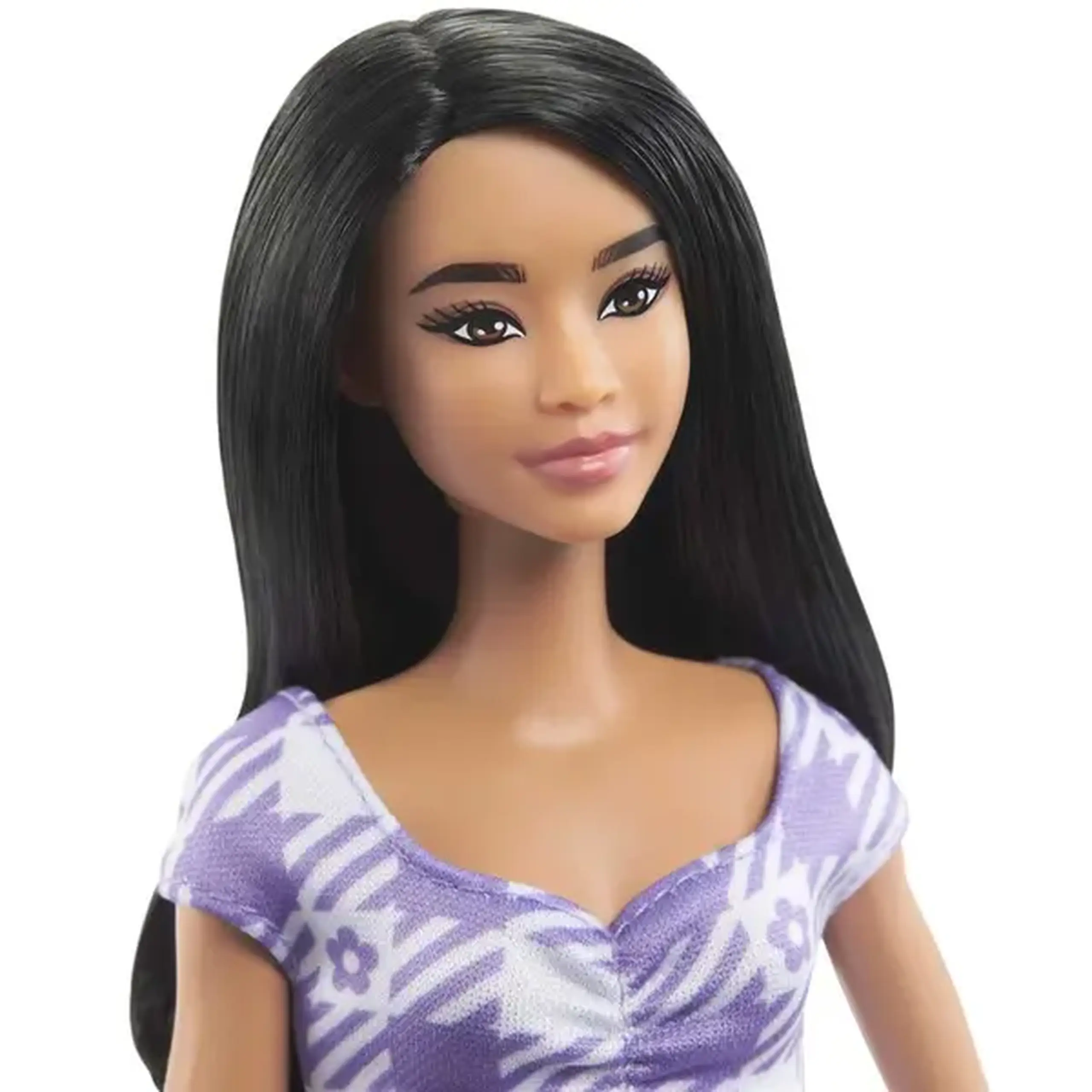 Păpușa Barbie „Fashionista cu părul negru”