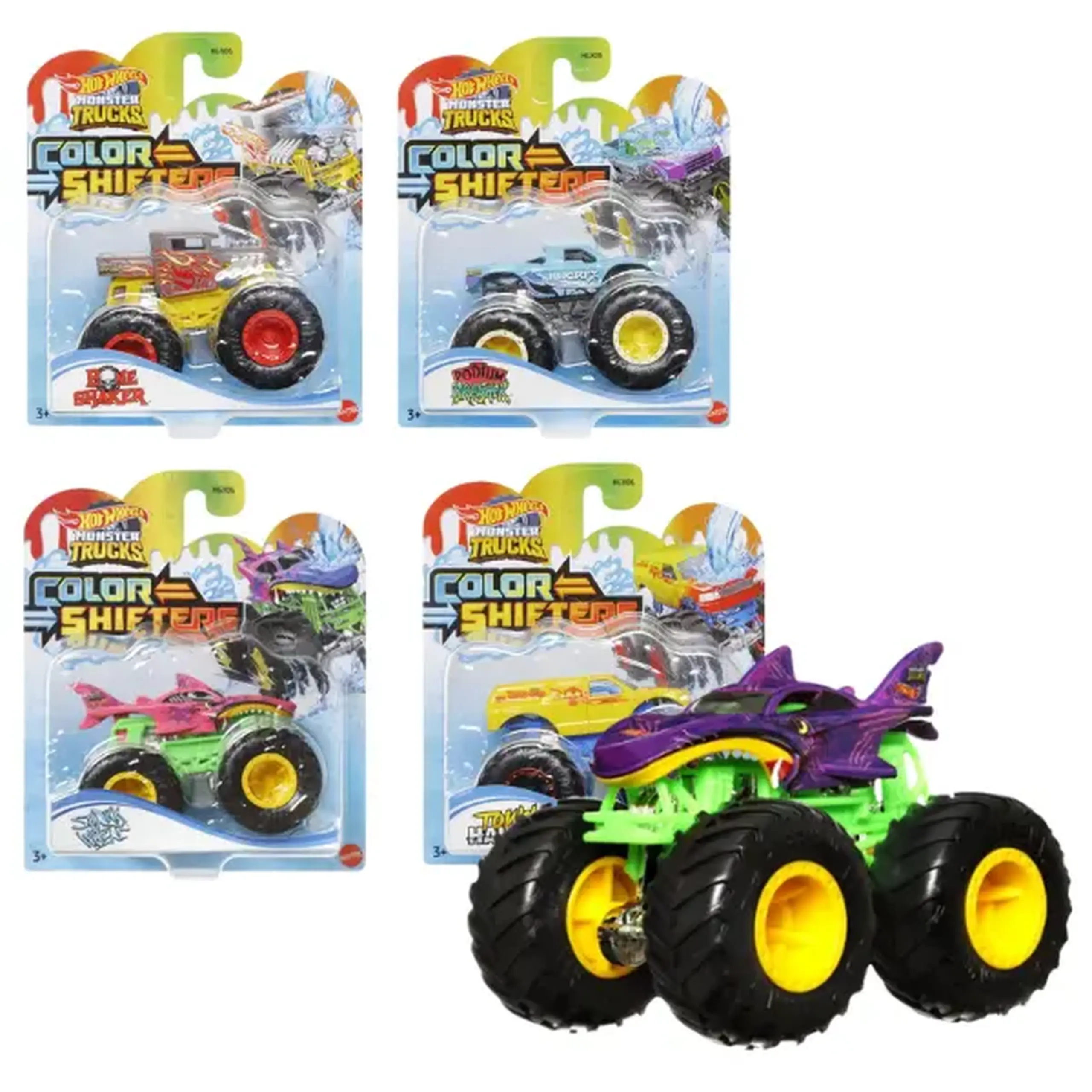 Hot Wheels Monster Trucks care își pot schimba culoarea, în asortiment