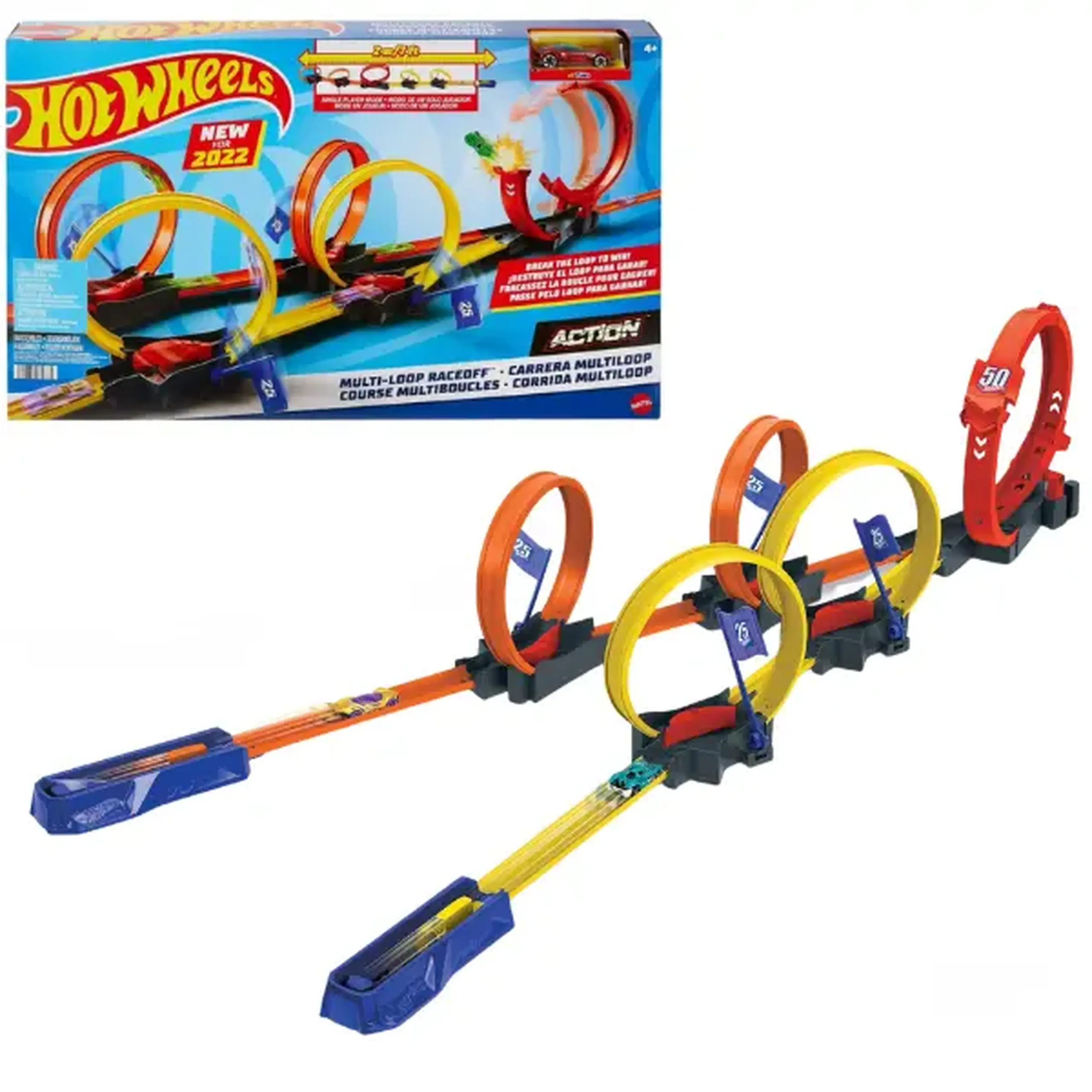 Hot Wheels pistă "Cursă cu mai multe circuite"