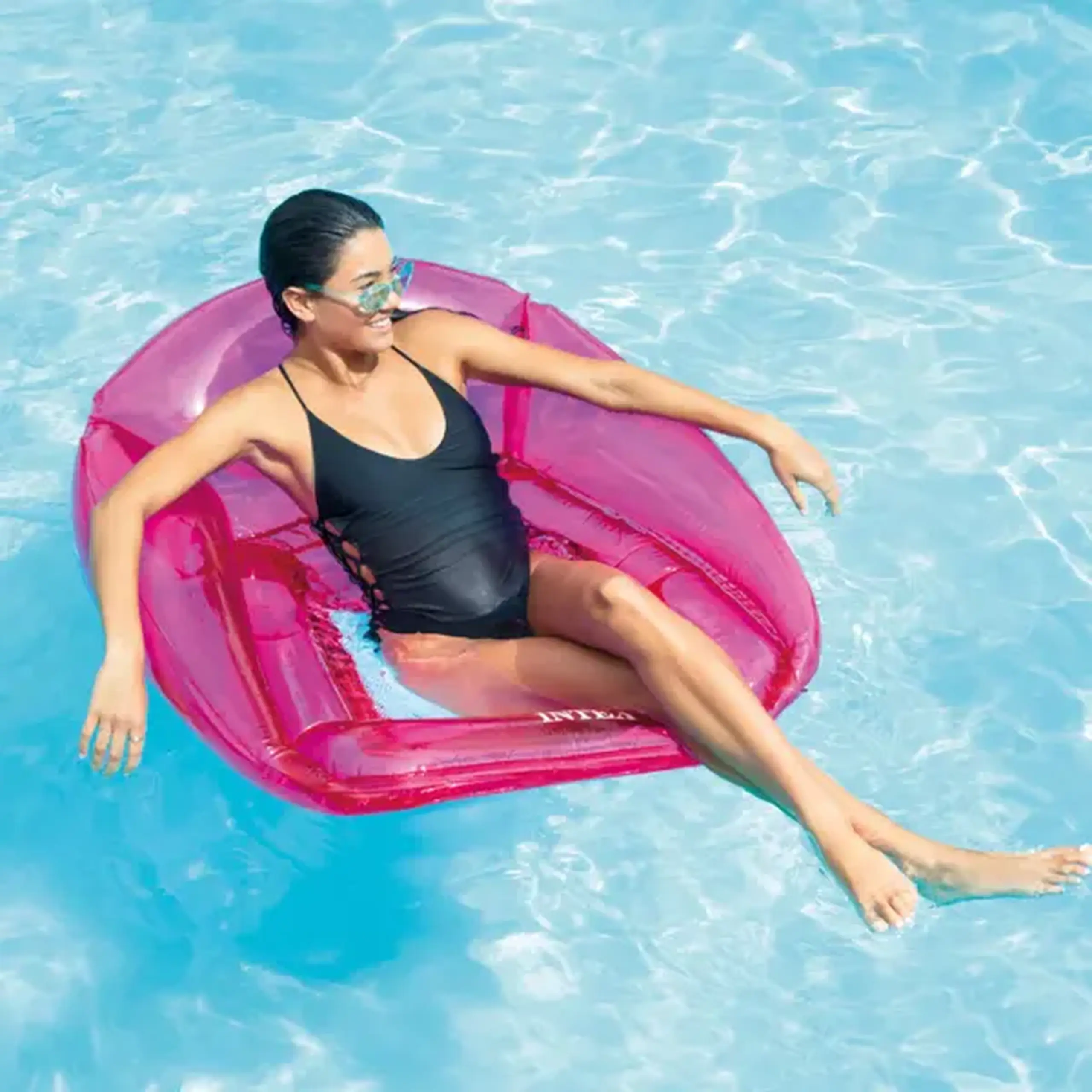 INTEX Şezlong-fotoliu gonflabil pentru înot 104х102 cm, până la 80 kg, 3 culori