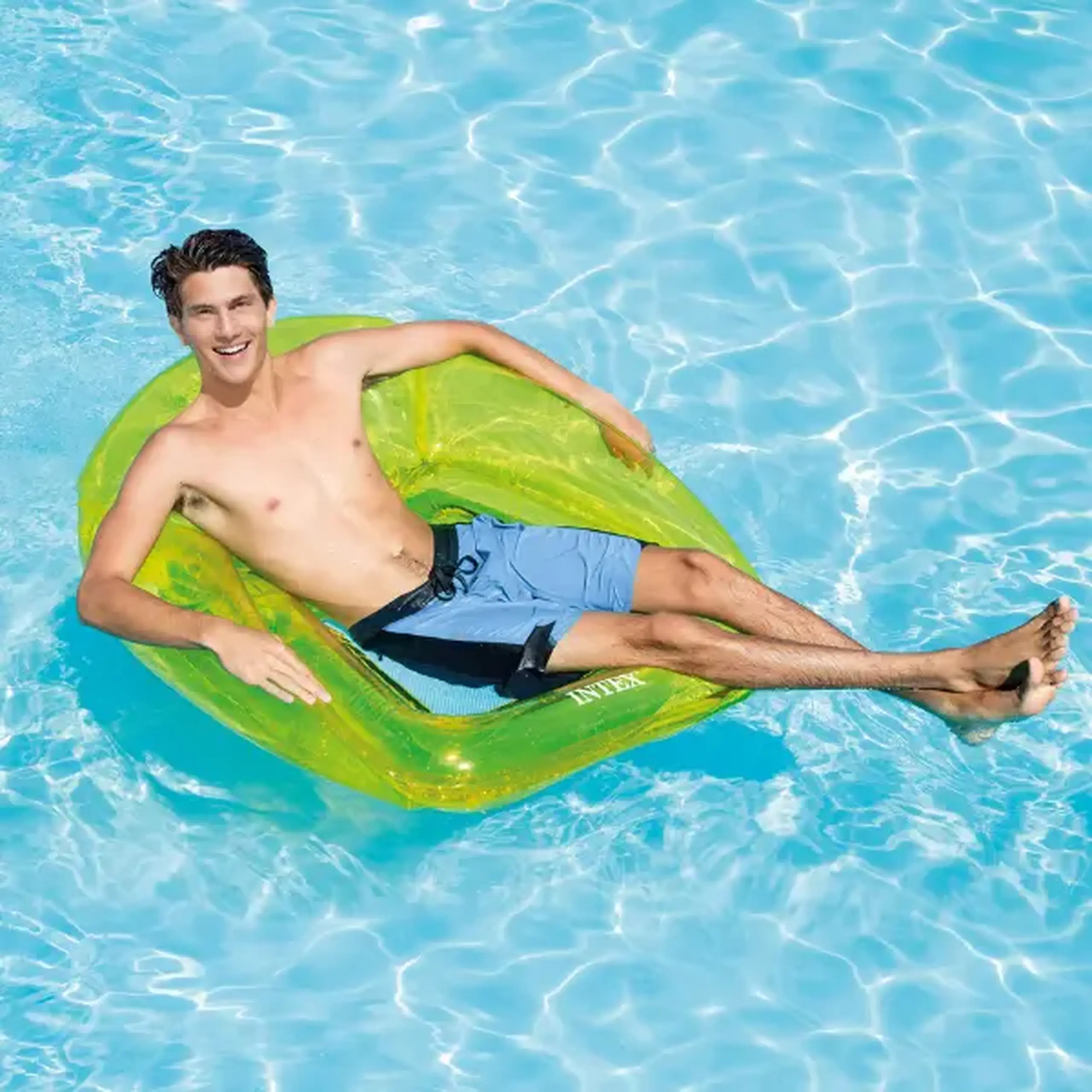 INTEX Şezlong-fotoliu gonflabil pentru înot 104х102 cm, până la 80 kg, 3 culori