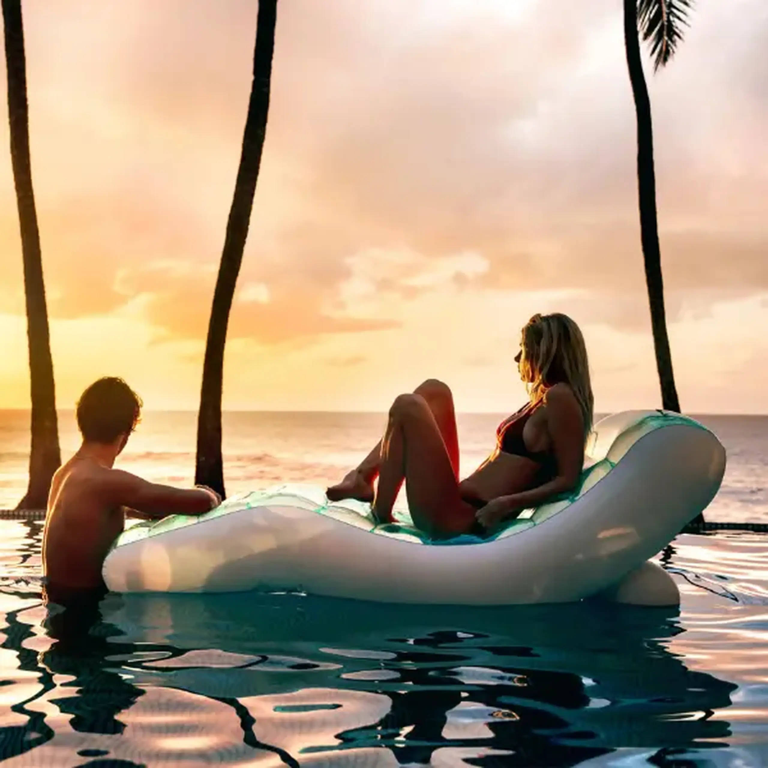 INTEX Şezlong gonflabil pentru înot "Splash" 191×99 cm cu suport pentru pahar, până la 100 kg
