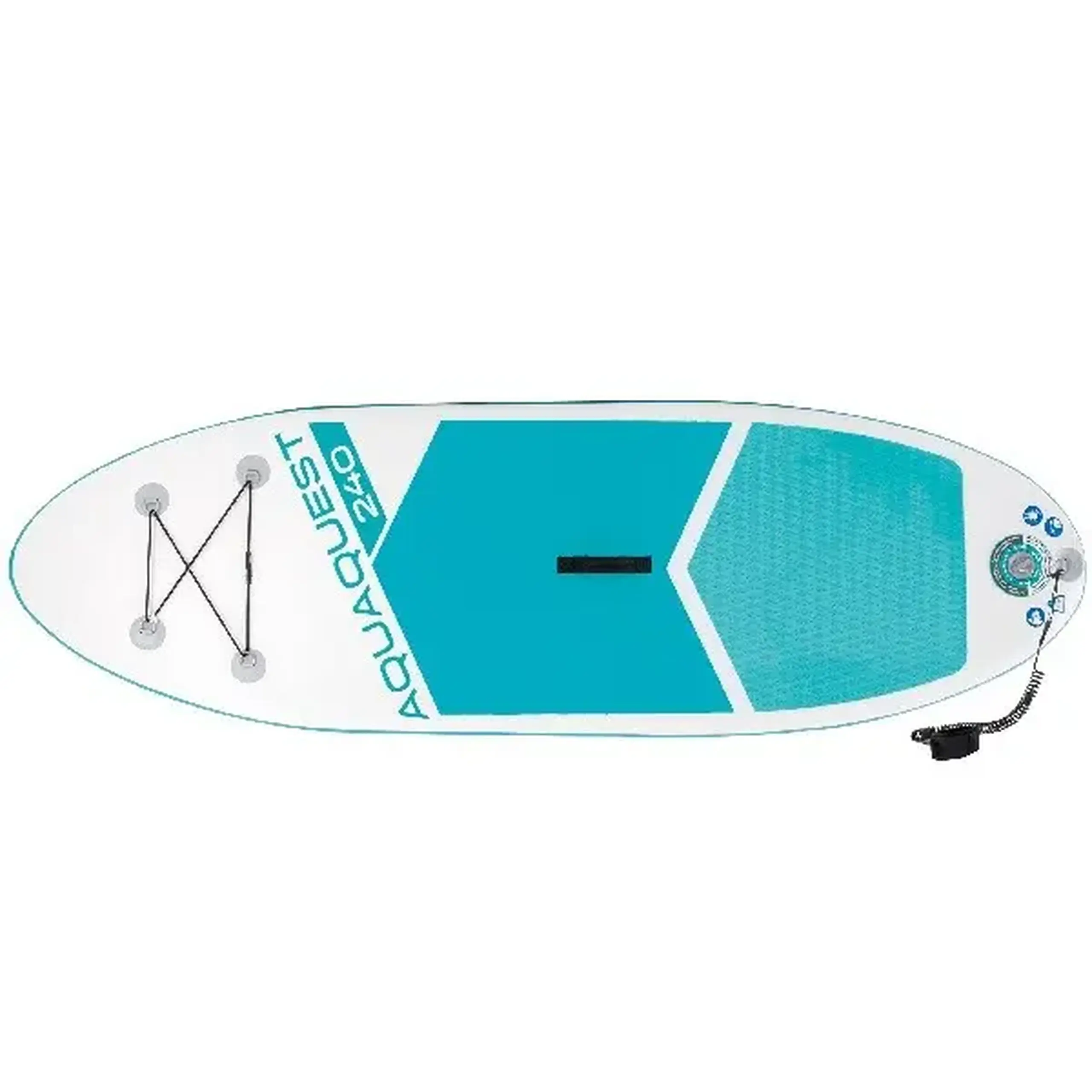 INTEX Placă pentru SUP surfing - SUP board "Aqua Quest 240" 244x76x13 cm, pompă, vâslă, geantă, 8+, până la 90 kg
