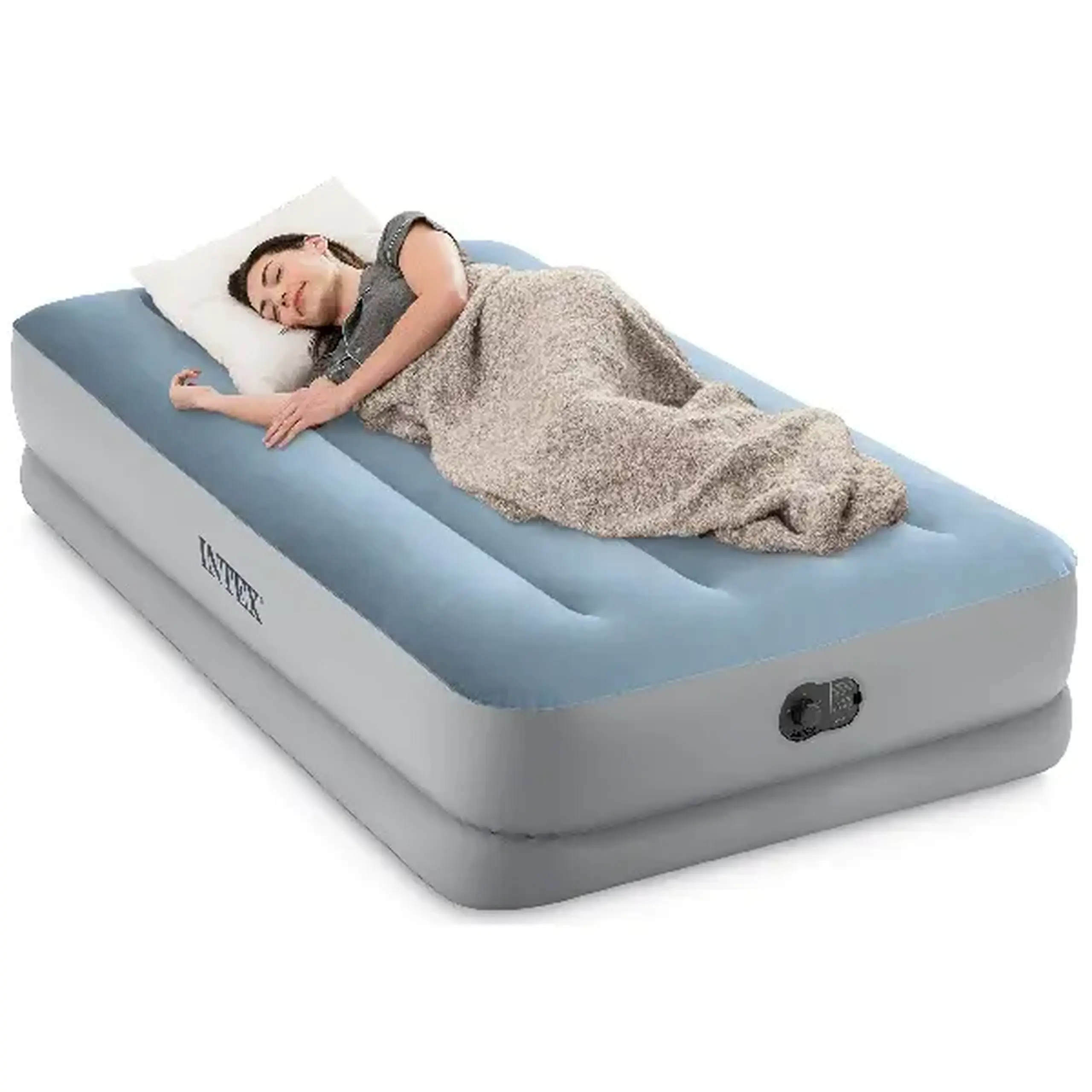 INTEX Saltea gonflabilă “Velur MID-Rise Comfort” 99х191х36 cm cu pompă USB 5V încorporată, până la 136 kg