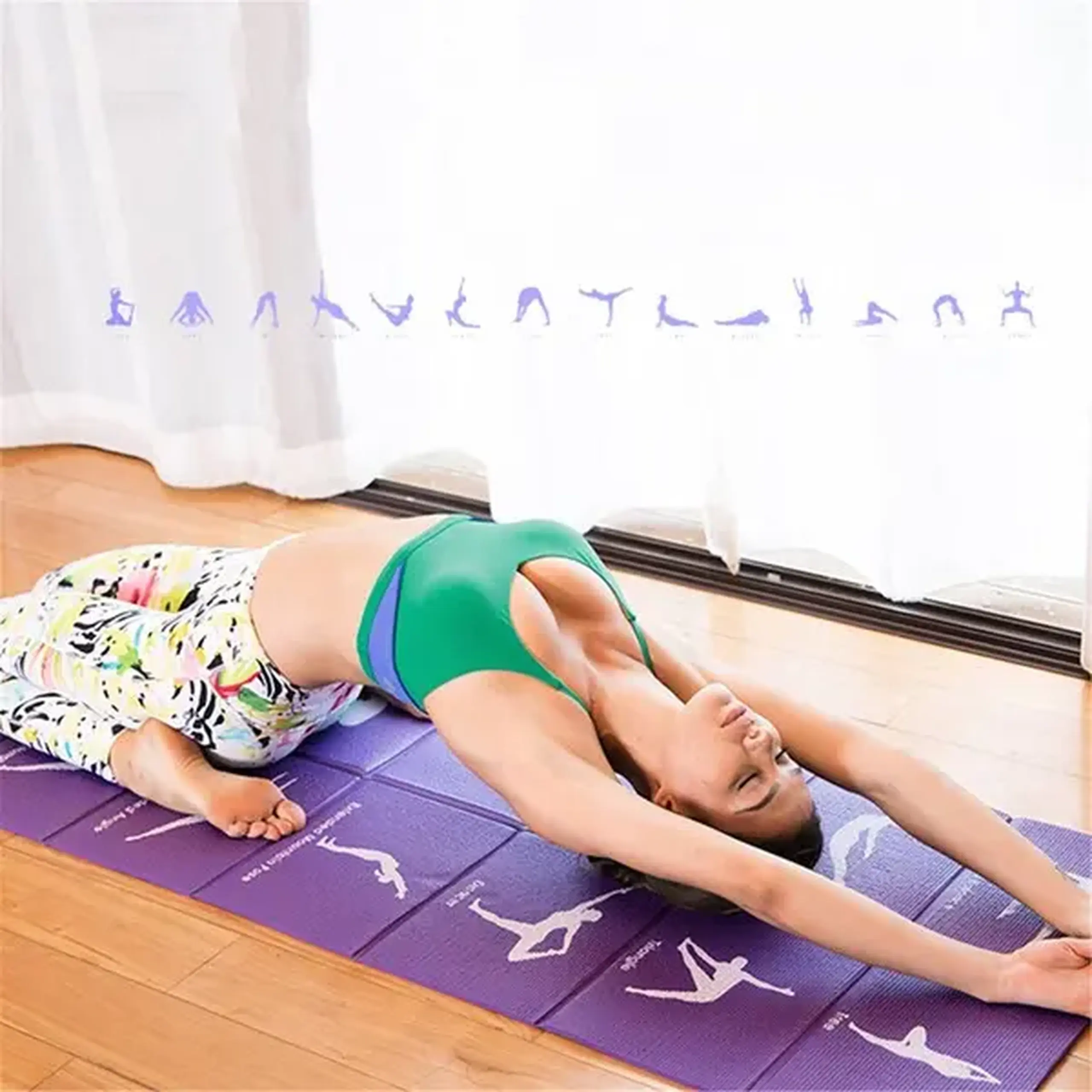 Covoraș pilates pliabil 5 mm. 60*170 cm, în geantă