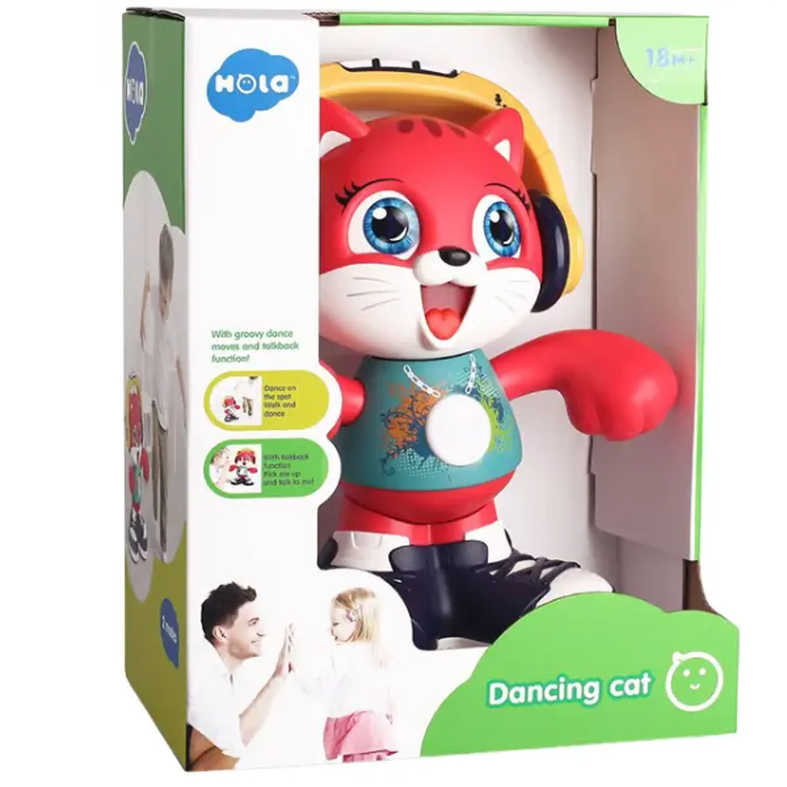 Jucarie interactiva "Motanul dansator" cu muzica si lumina
