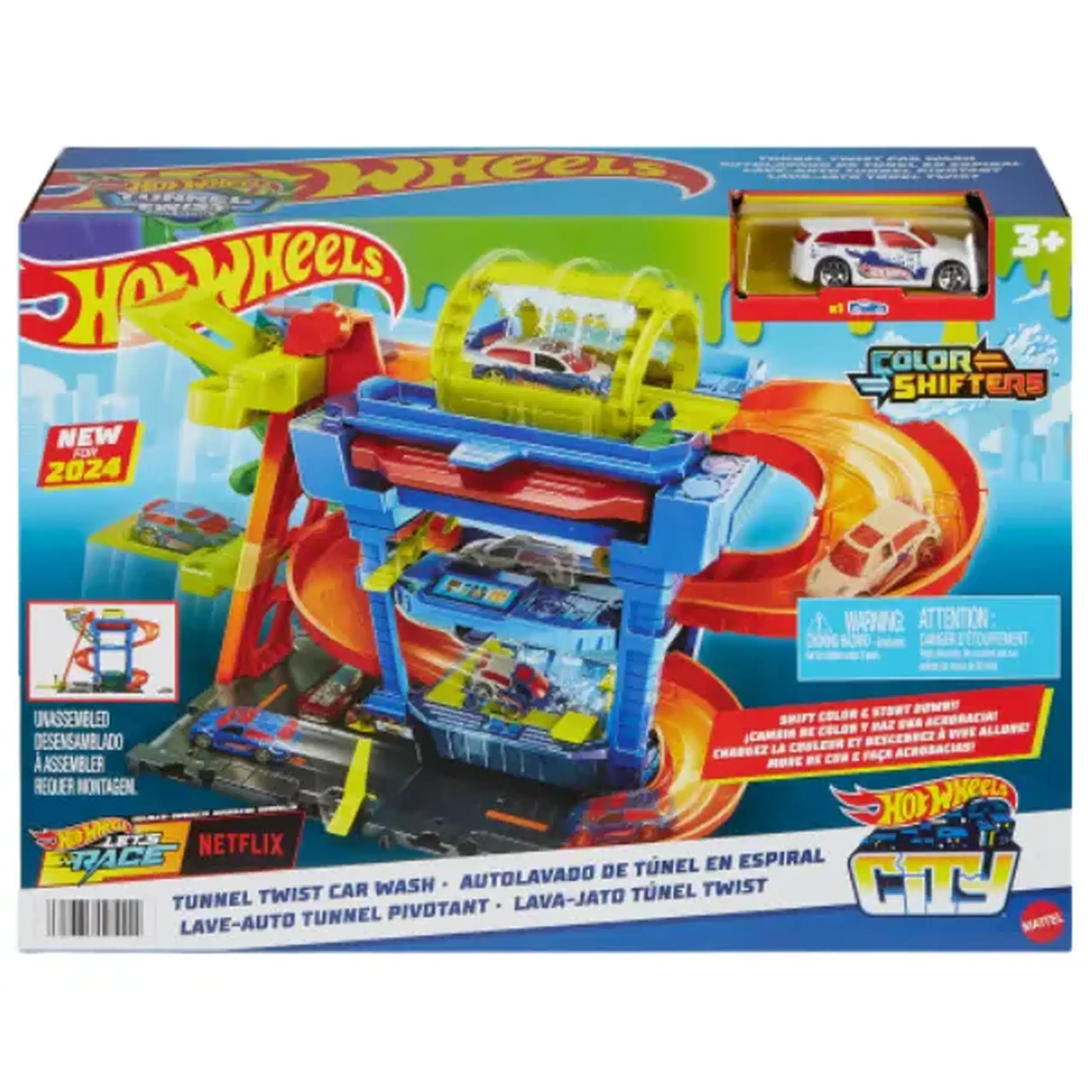 Hot Wheels Track "Spălătorie Tunel urban Twist"