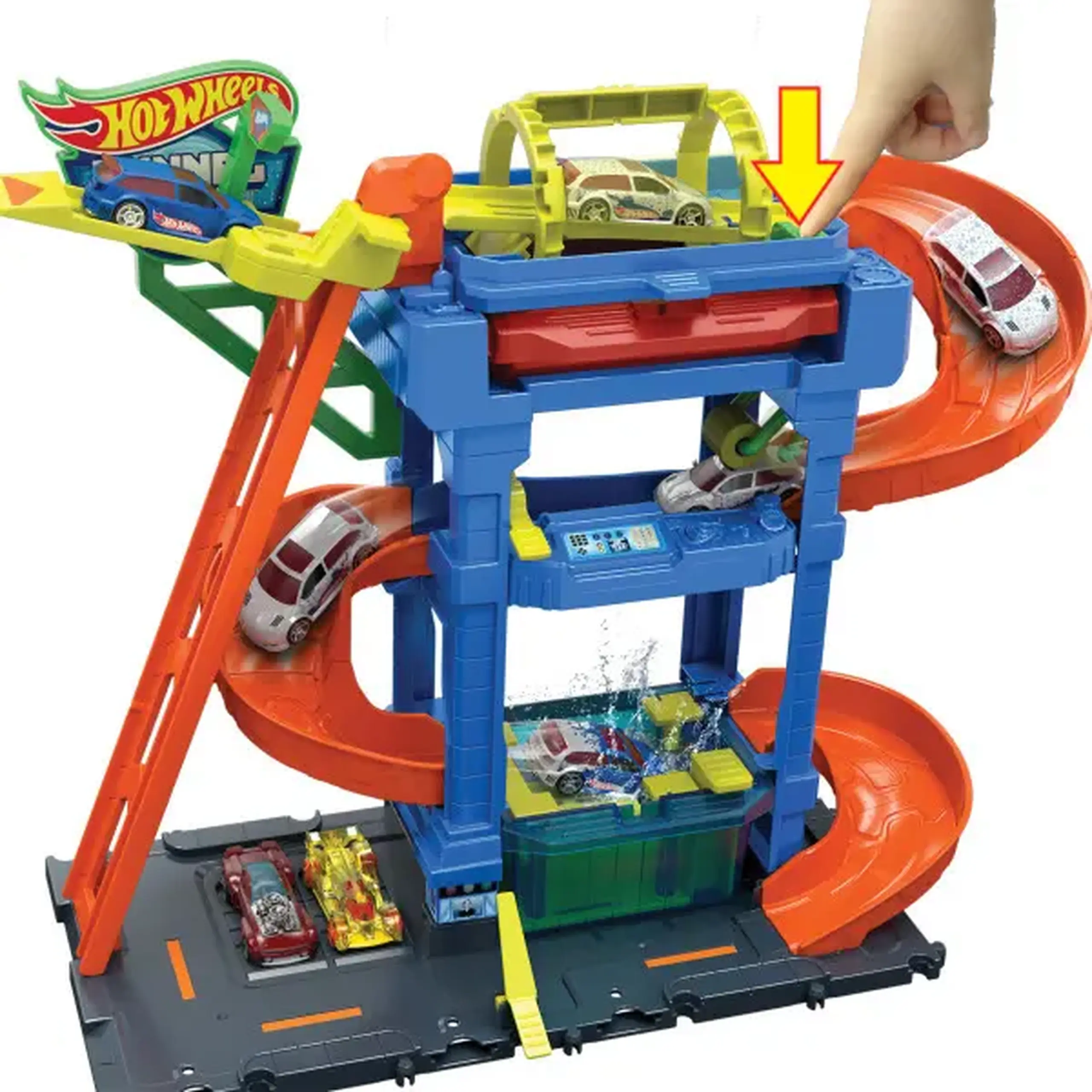 Hot Wheels Track "Spălătorie Tunel urban Twist"