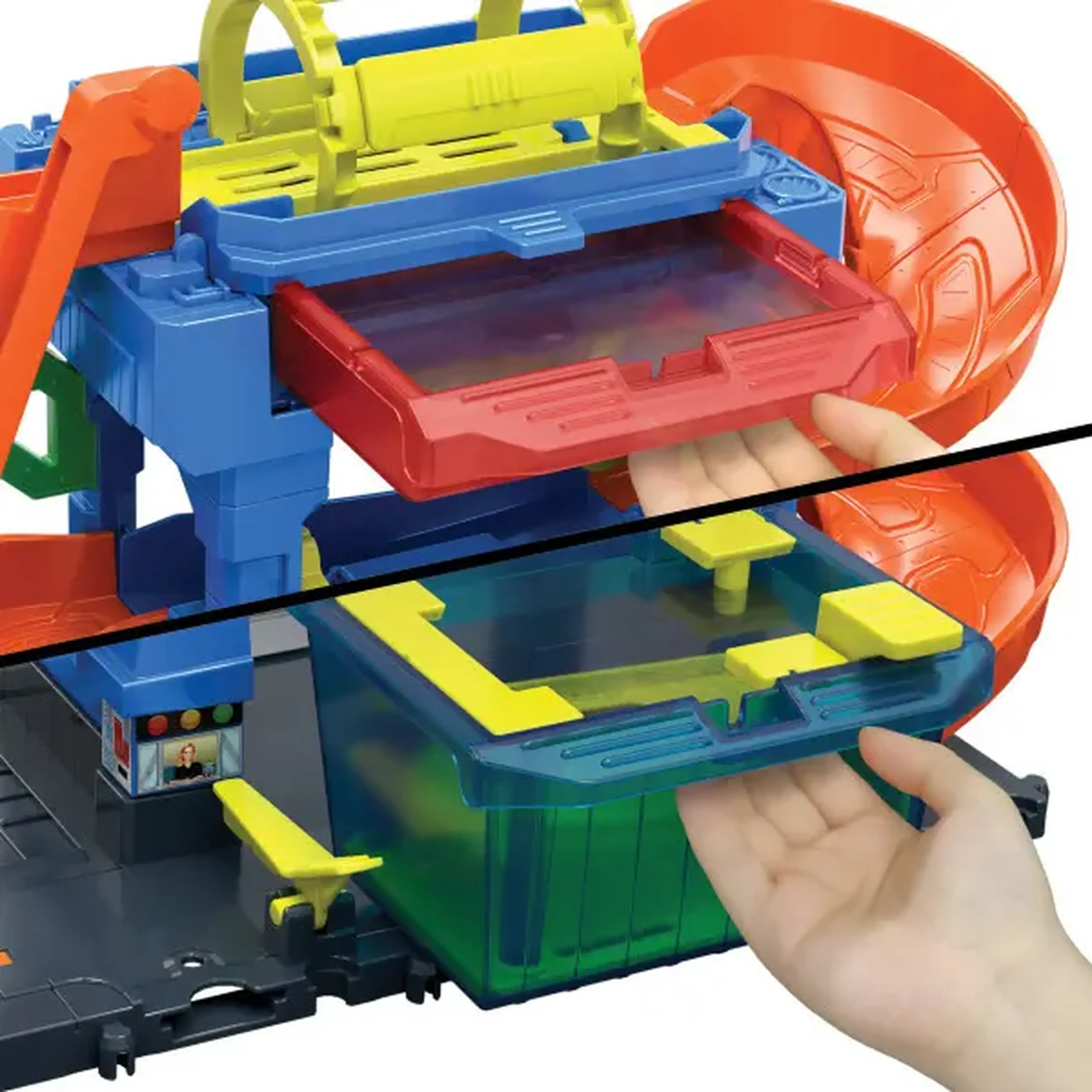 Hot Wheels Track "Spălătorie Tunel urban Twist"