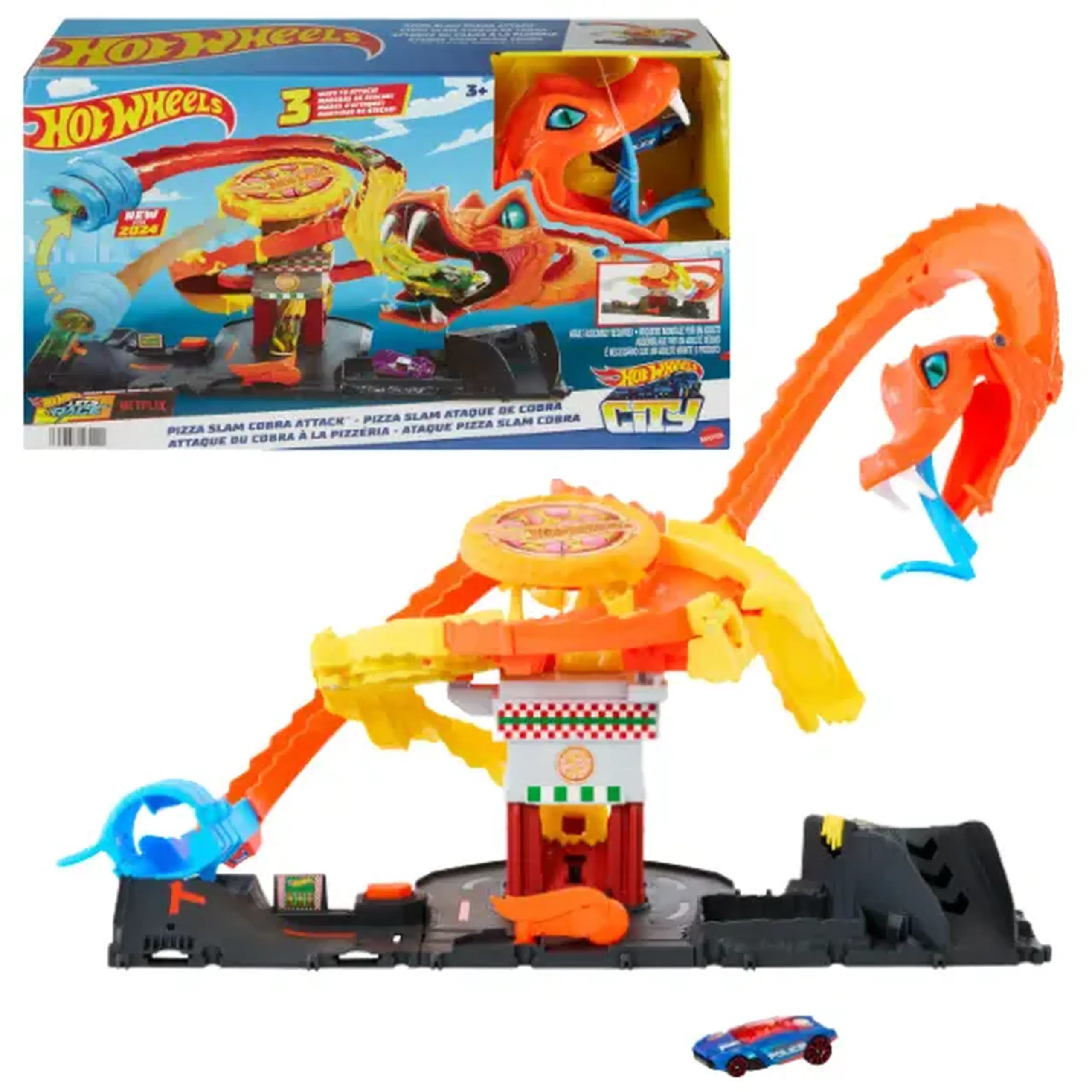 Hot Wheels Track "Ataca cobrei asupra pizzeriei"