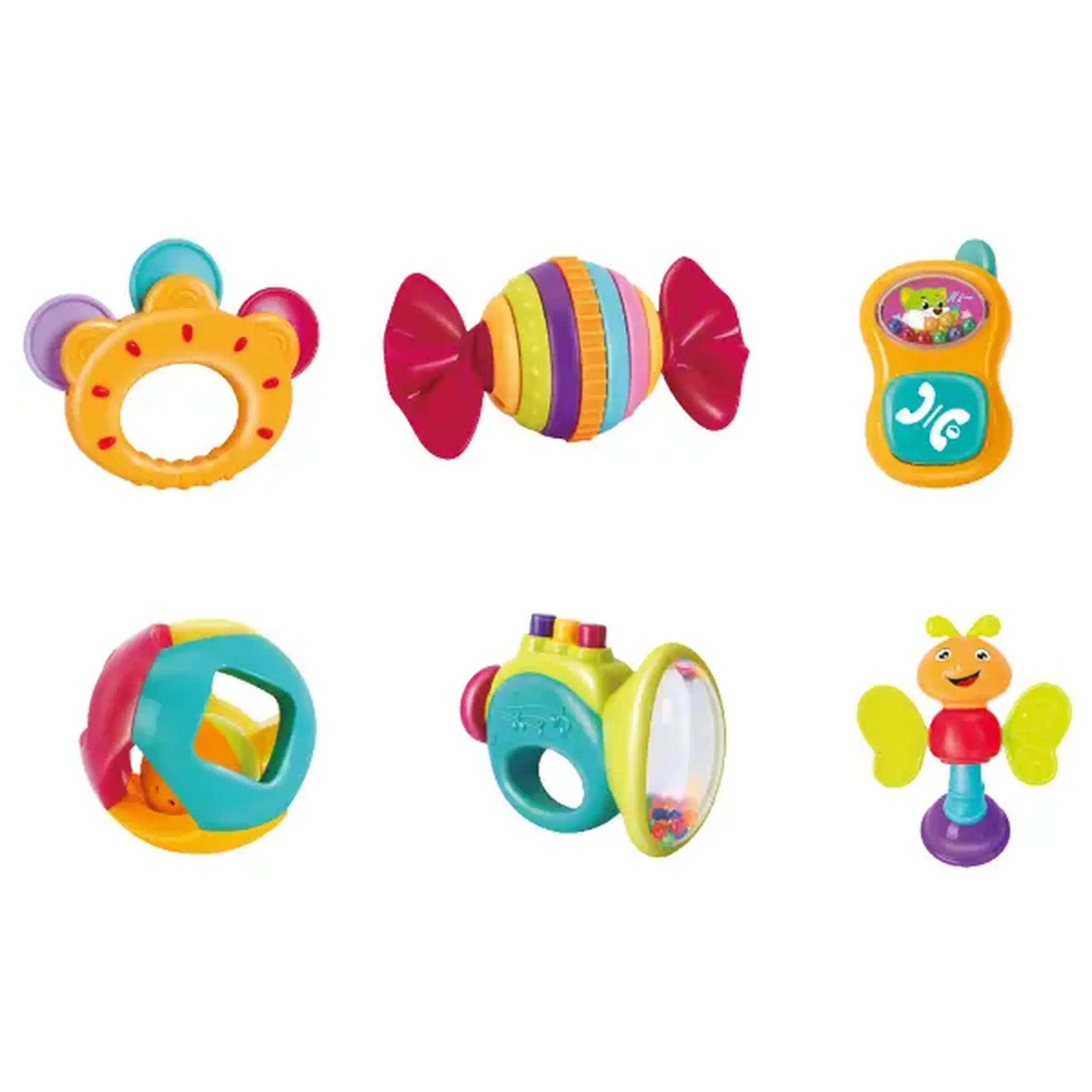 Set de zornăitoare cu dentiție "Rocking", 6 modele