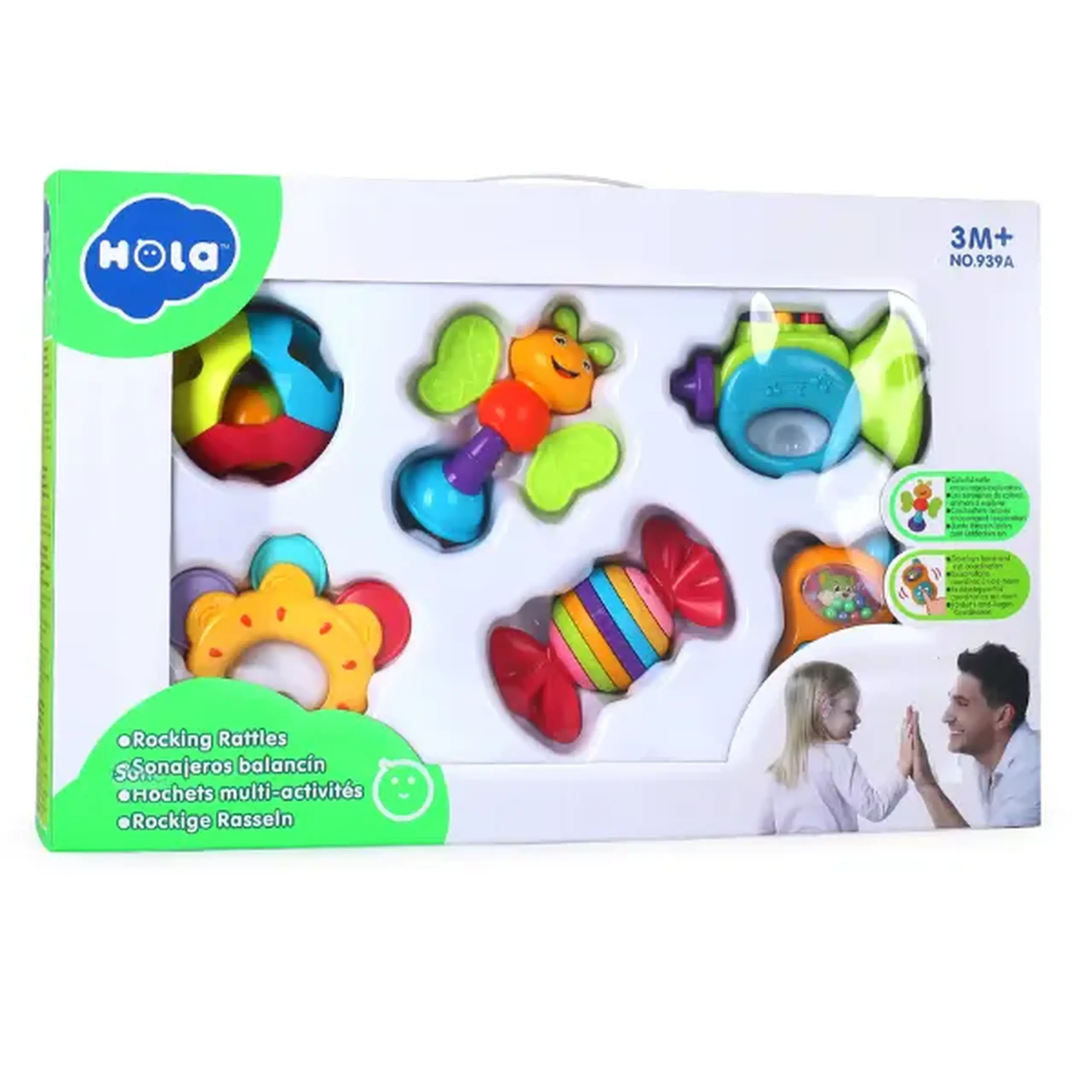 Set de zornăitoare cu dentiție "Rocking", 6 modele