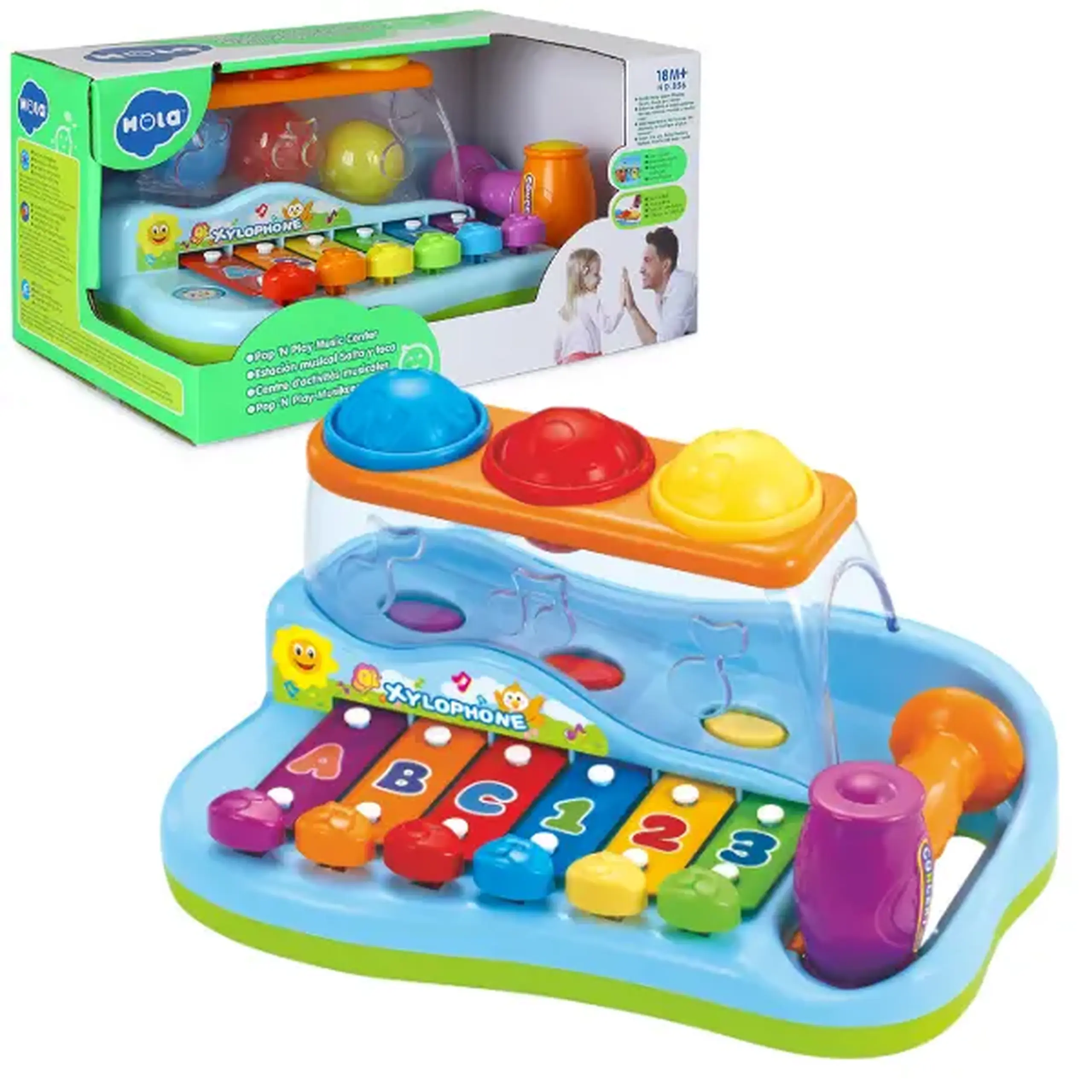 Jucarie muzicala "Xilofon cu bile Pop 'N Play"