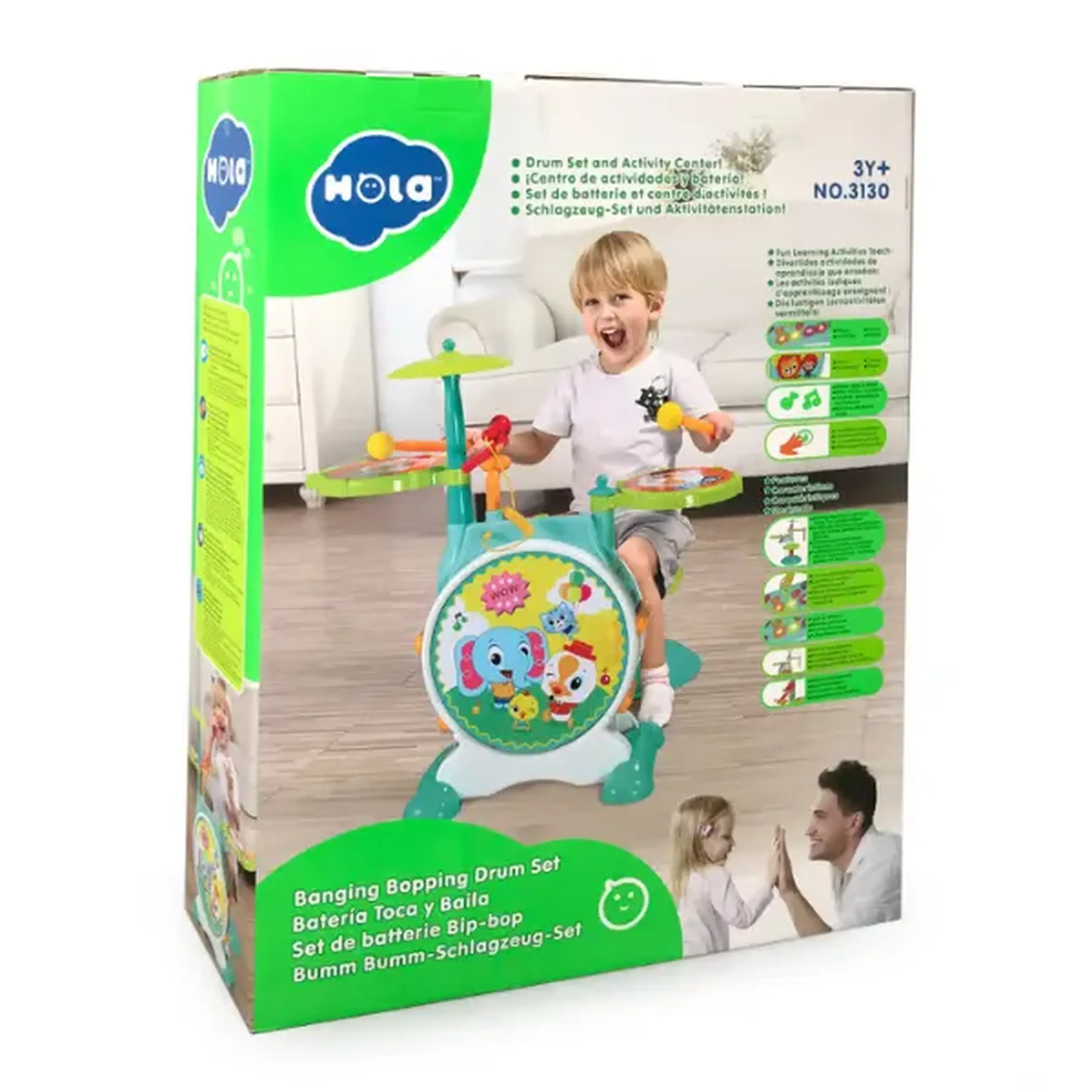 Set de instrumente de percuție și scaun