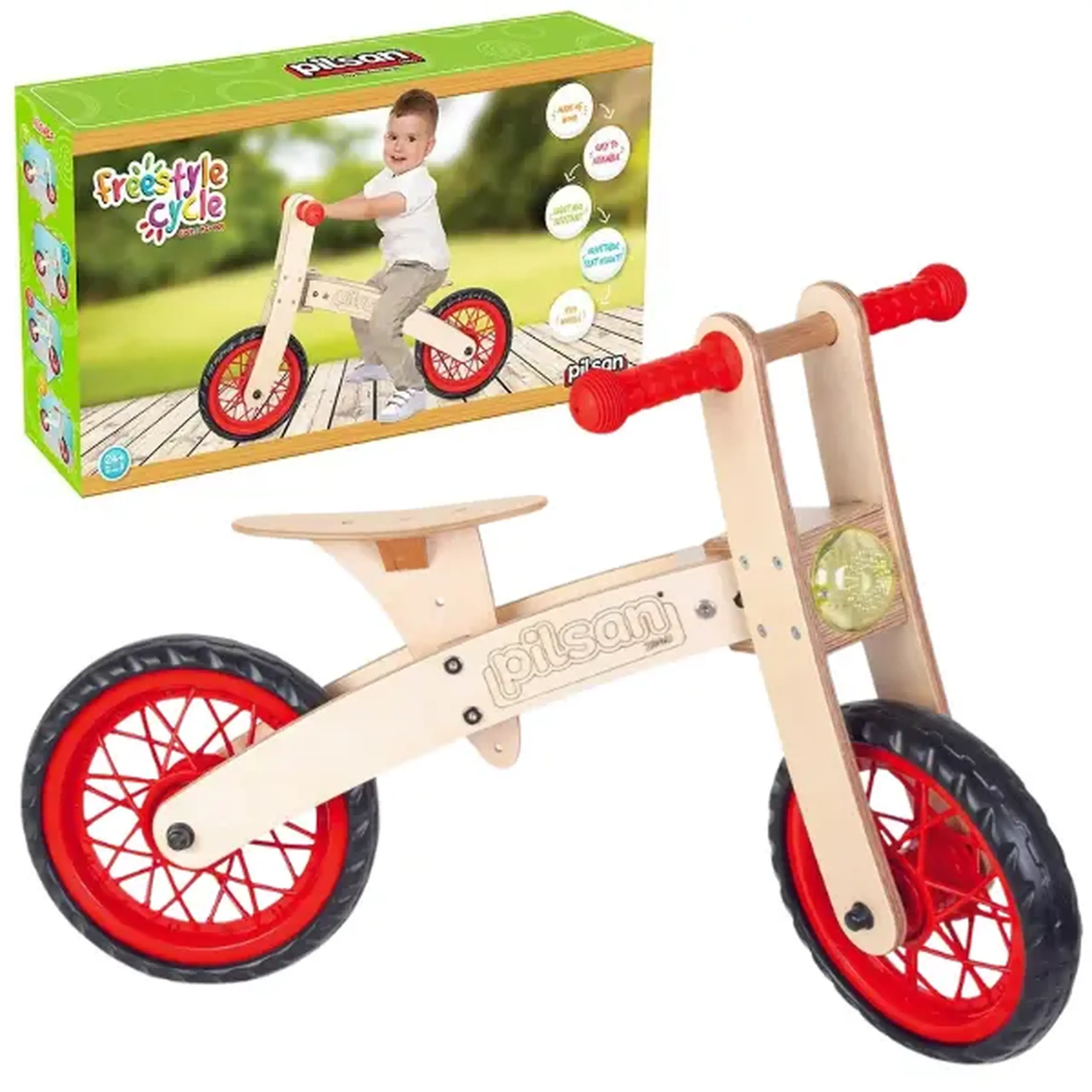 Bicicletă de echilibru din lemn pentru copii "Free Style"