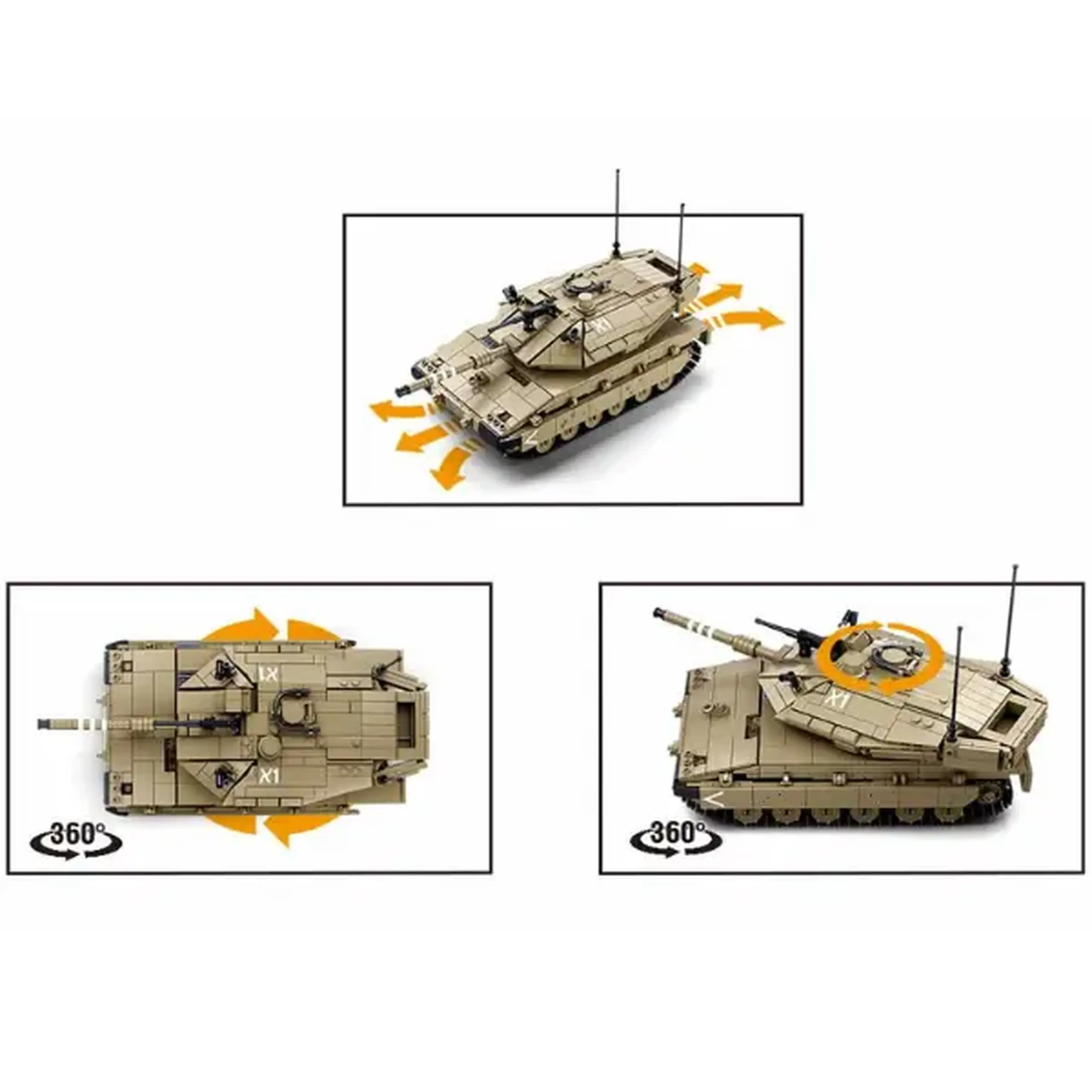 Set de construcție „Merkava MK4 RC”, cu telecomandă, 891 elem.
