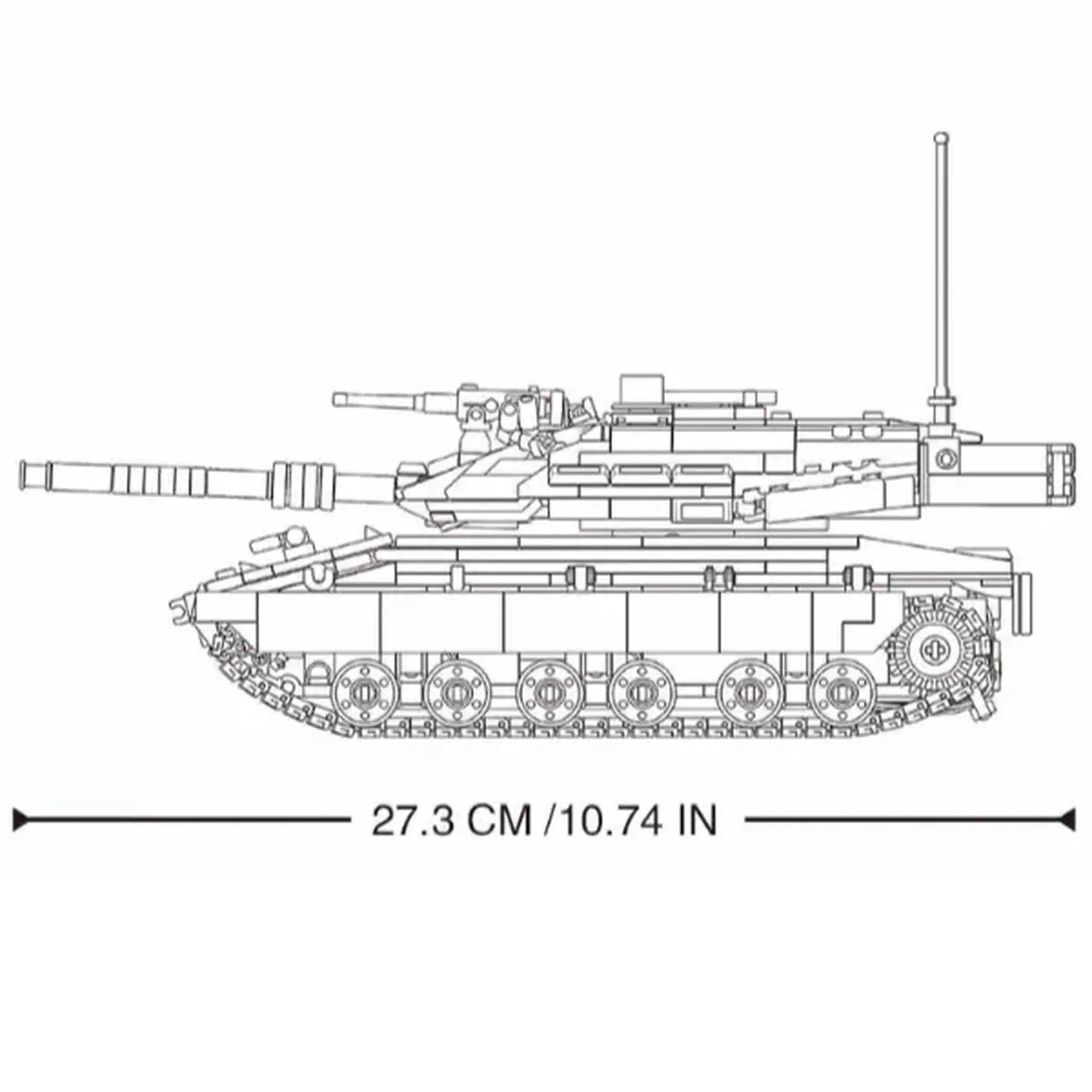 Set de construcție „Merkava MK4 RC”, cu telecomandă, 891 elem.