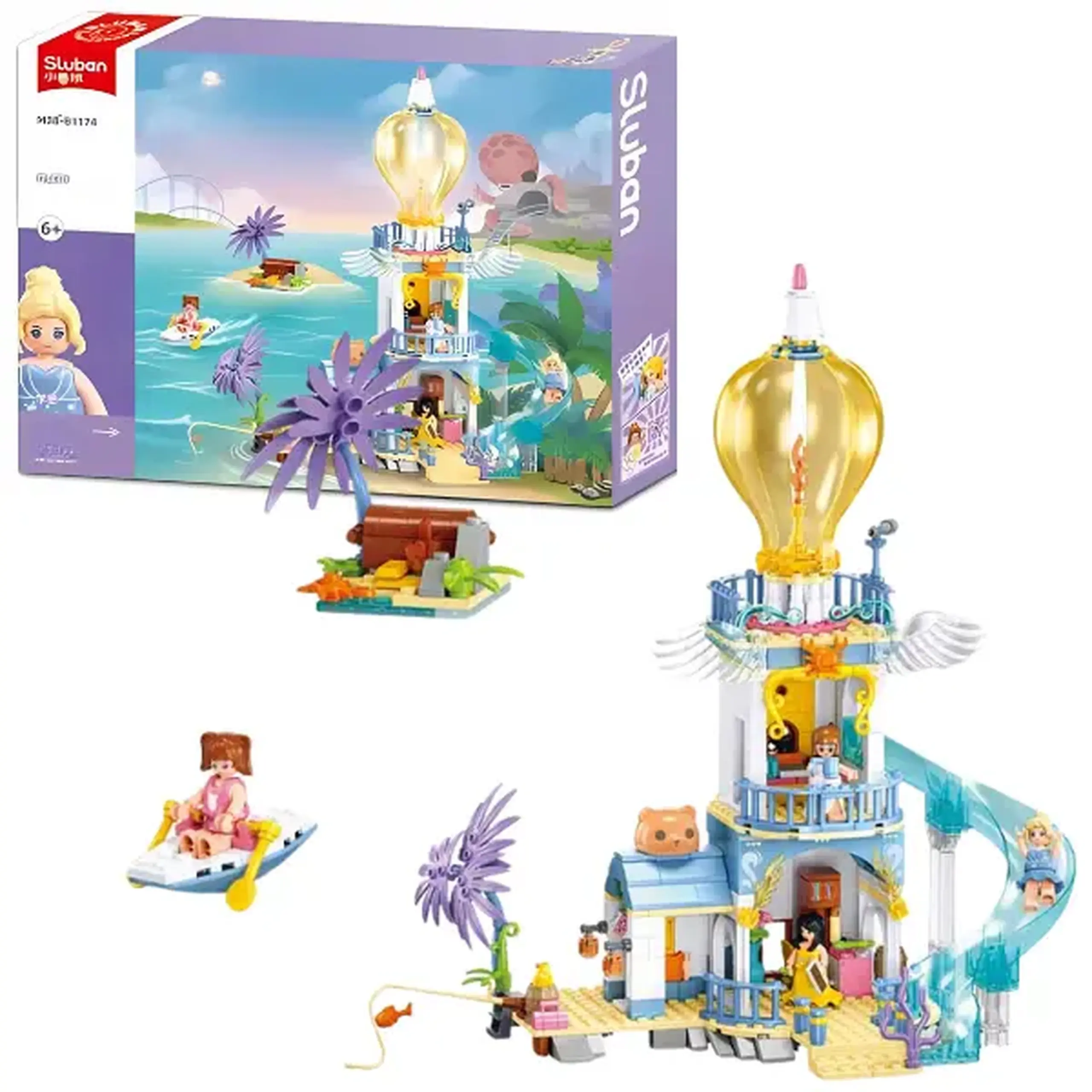 Set de construcție ”Castel cu tobogan”, 404 elem.