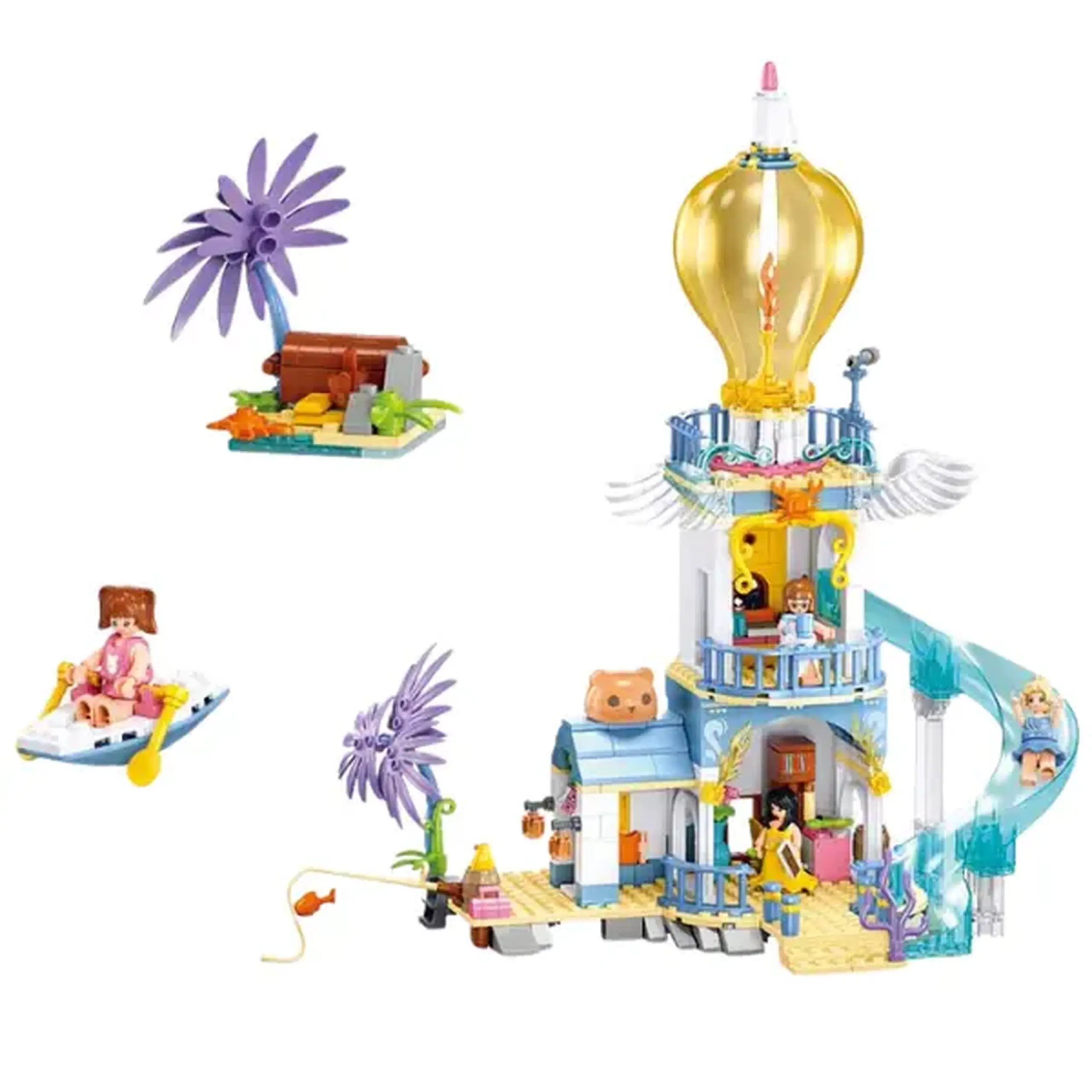 Set de construcție ”Castel cu tobogan”, 404 elem.
