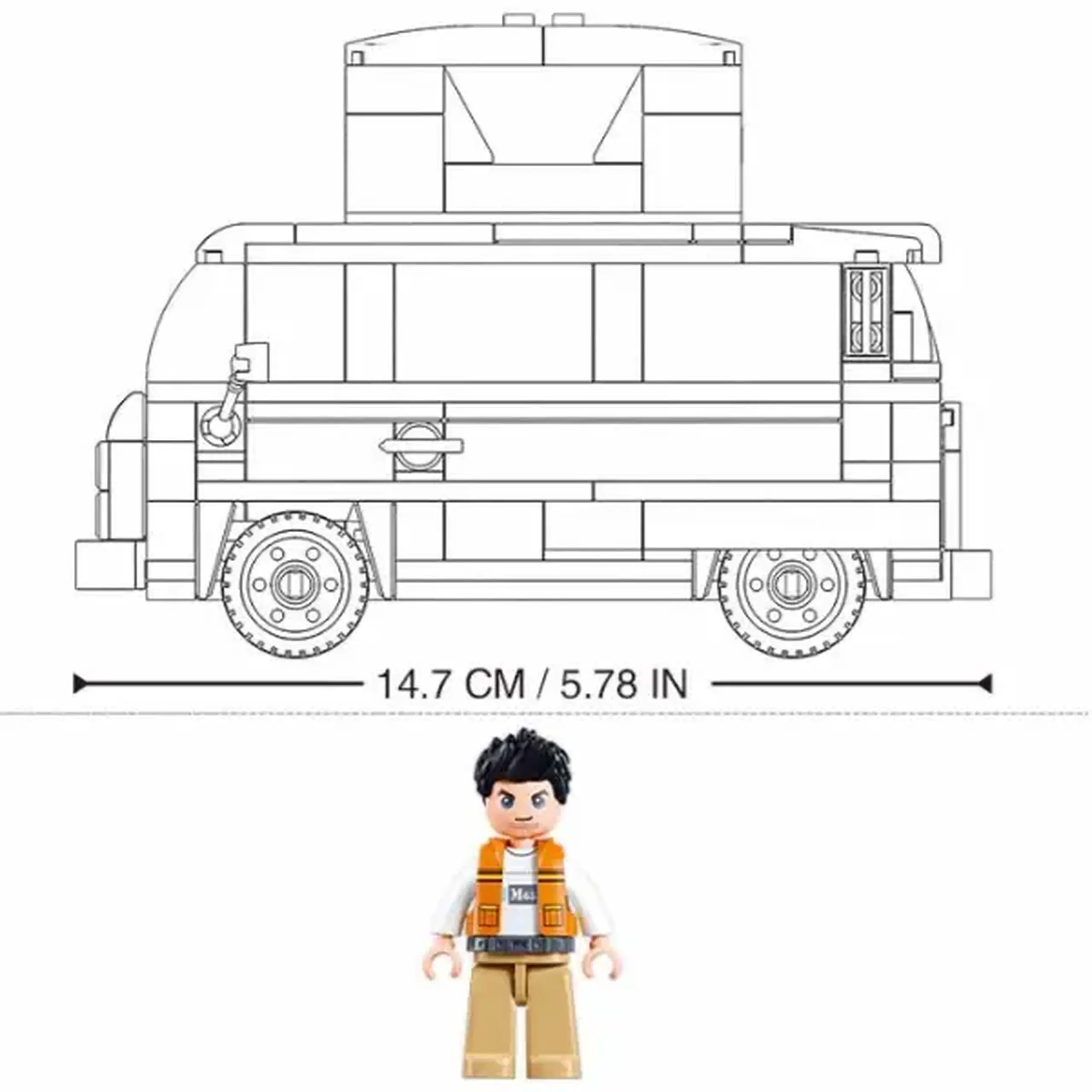 Set de construcție "Bus camping", scara 1:35, 265 elem.