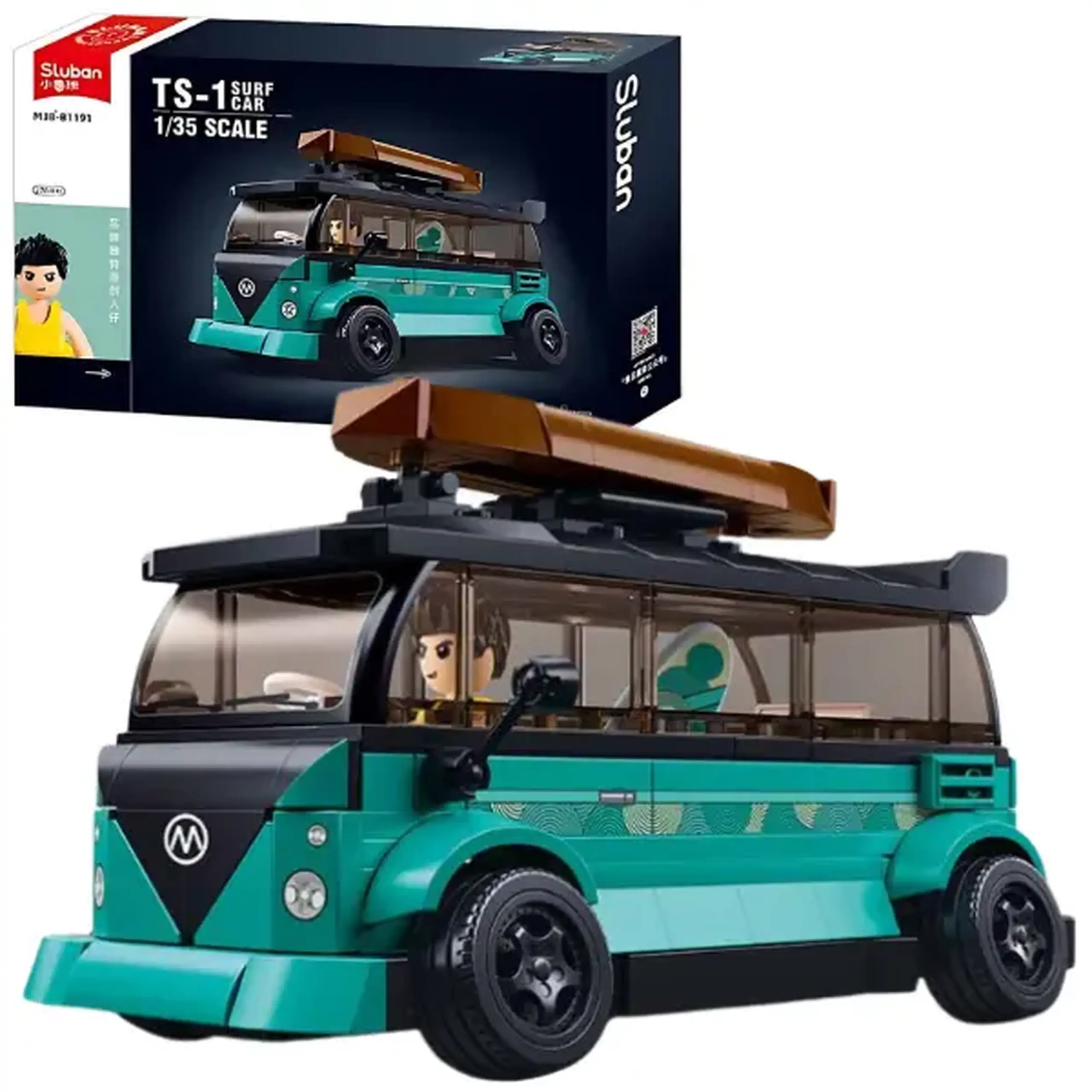 Set de construcție "Bus cu surfer", scara 1:35, 276 elem.