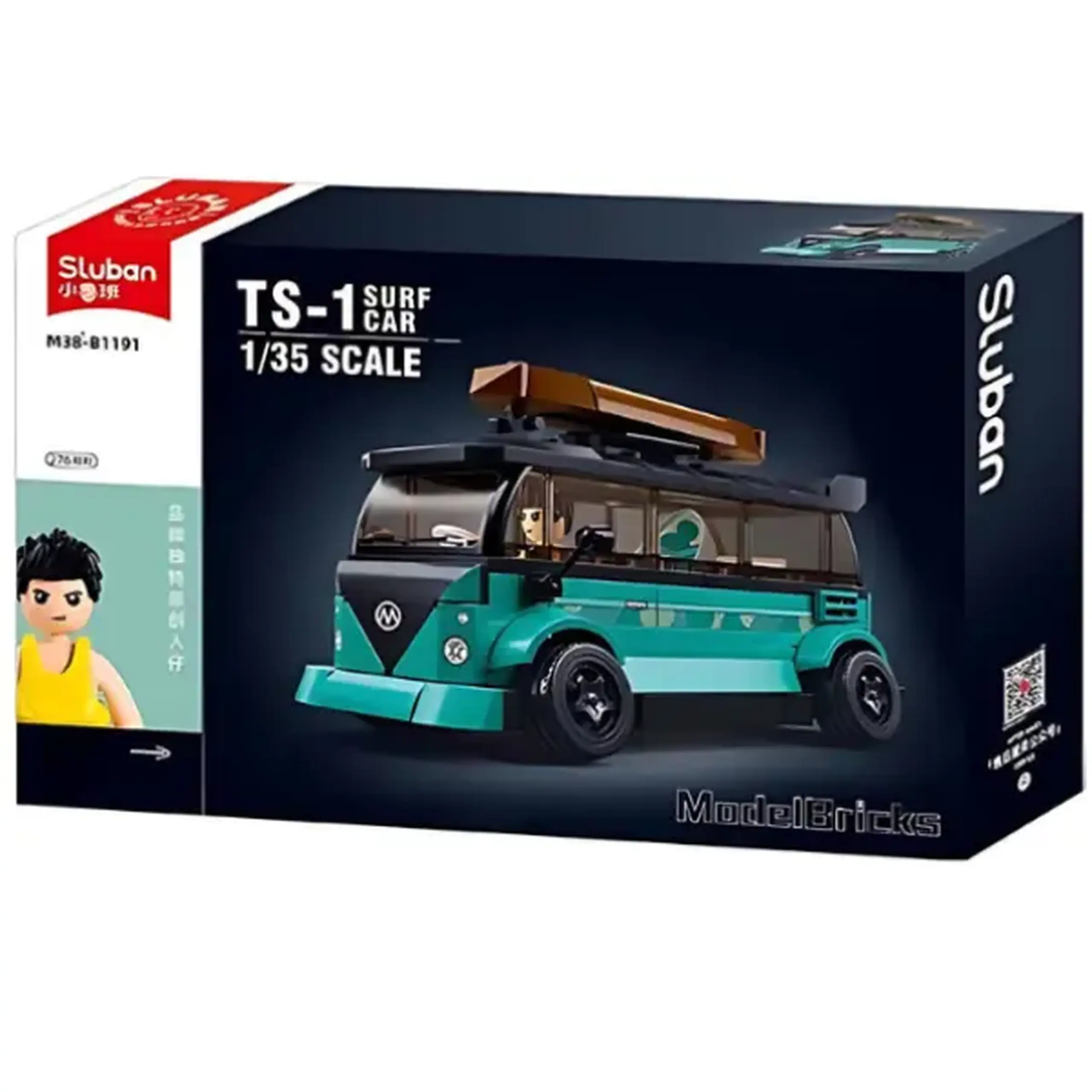 Set de construcție "Bus cu surfer", scara 1:35, 276 elem.
