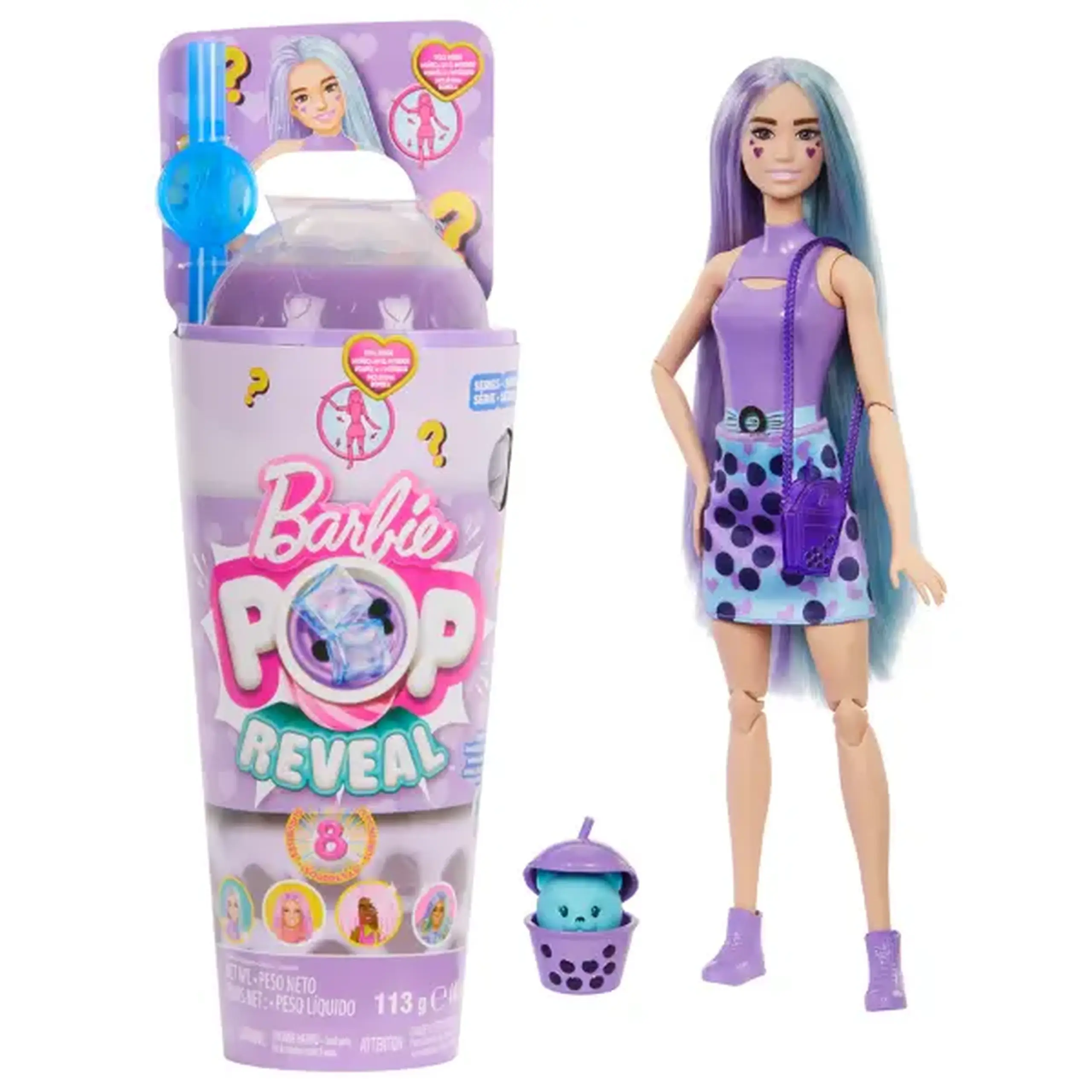 Păpușa Barbie Pop Reveal "Lapte Taro", Bubble Tea series