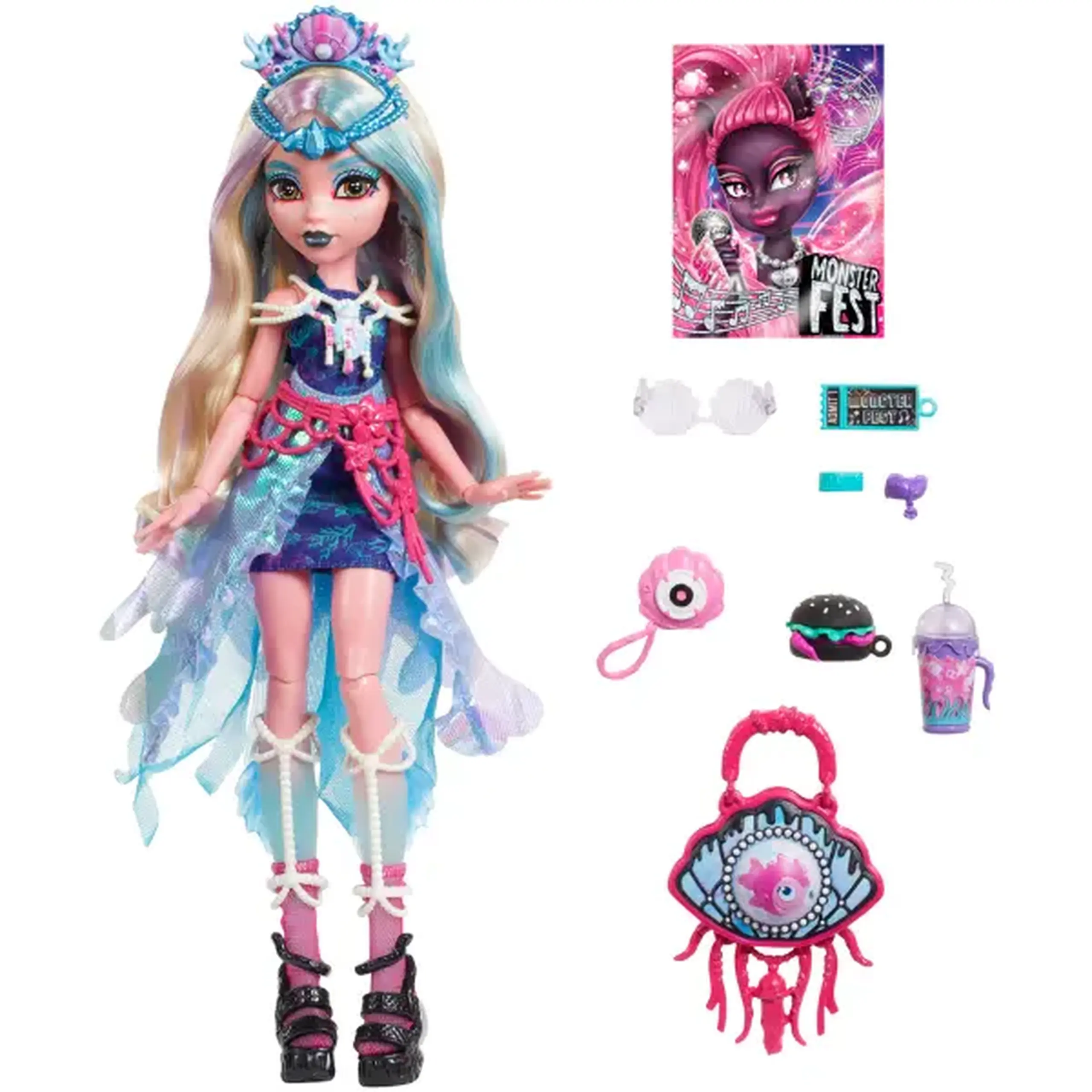 Set de joc Monster High "Lagoona Blue și Monster Fest", cu accesorii