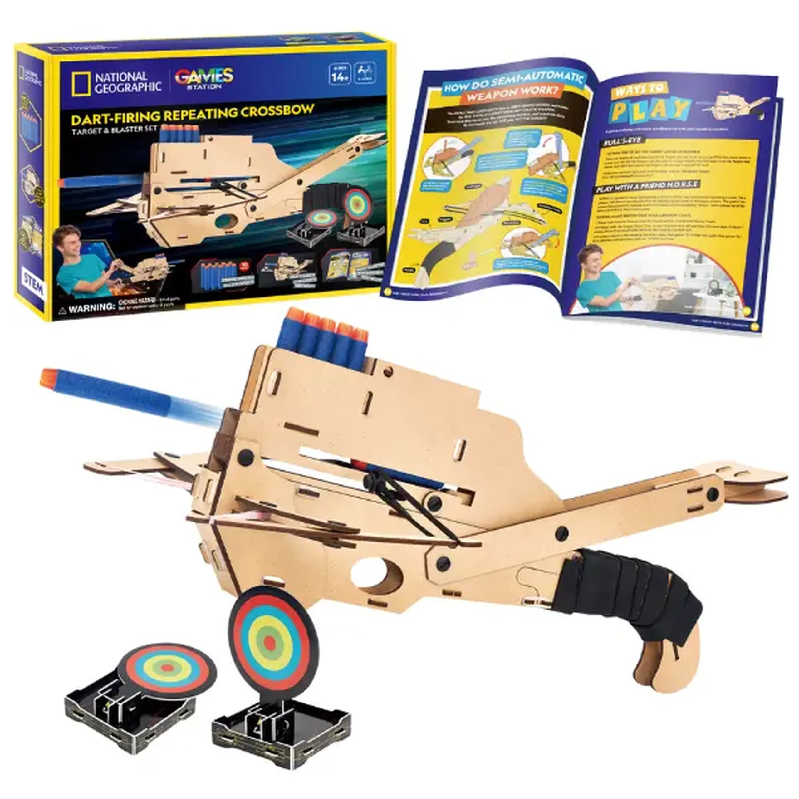 STEM Series 3D puzzle “Arbaletă cu darts” - învățăm principiile funcționării arbaletei