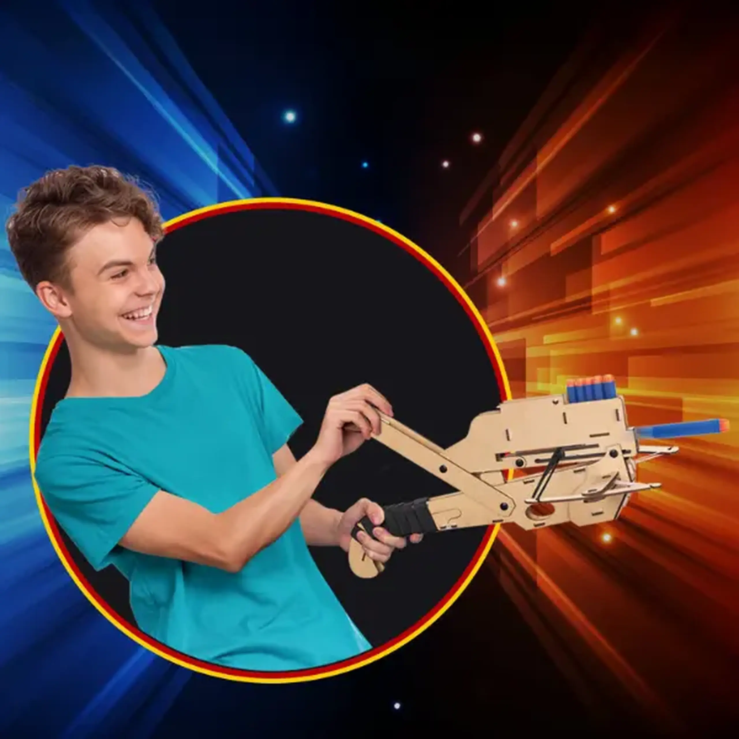 STEM Series 3D puzzle “Arbaletă cu darts” - învățăm principiile funcționării arbaletei