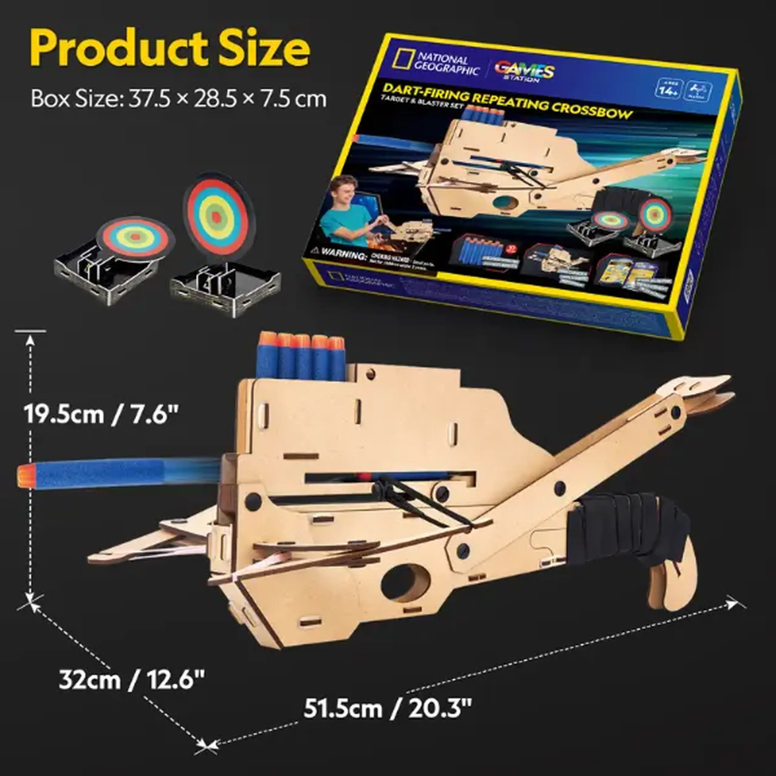 STEM Series 3D puzzle “Arbaletă cu darts” - învățăm principiile funcționării arbaletei