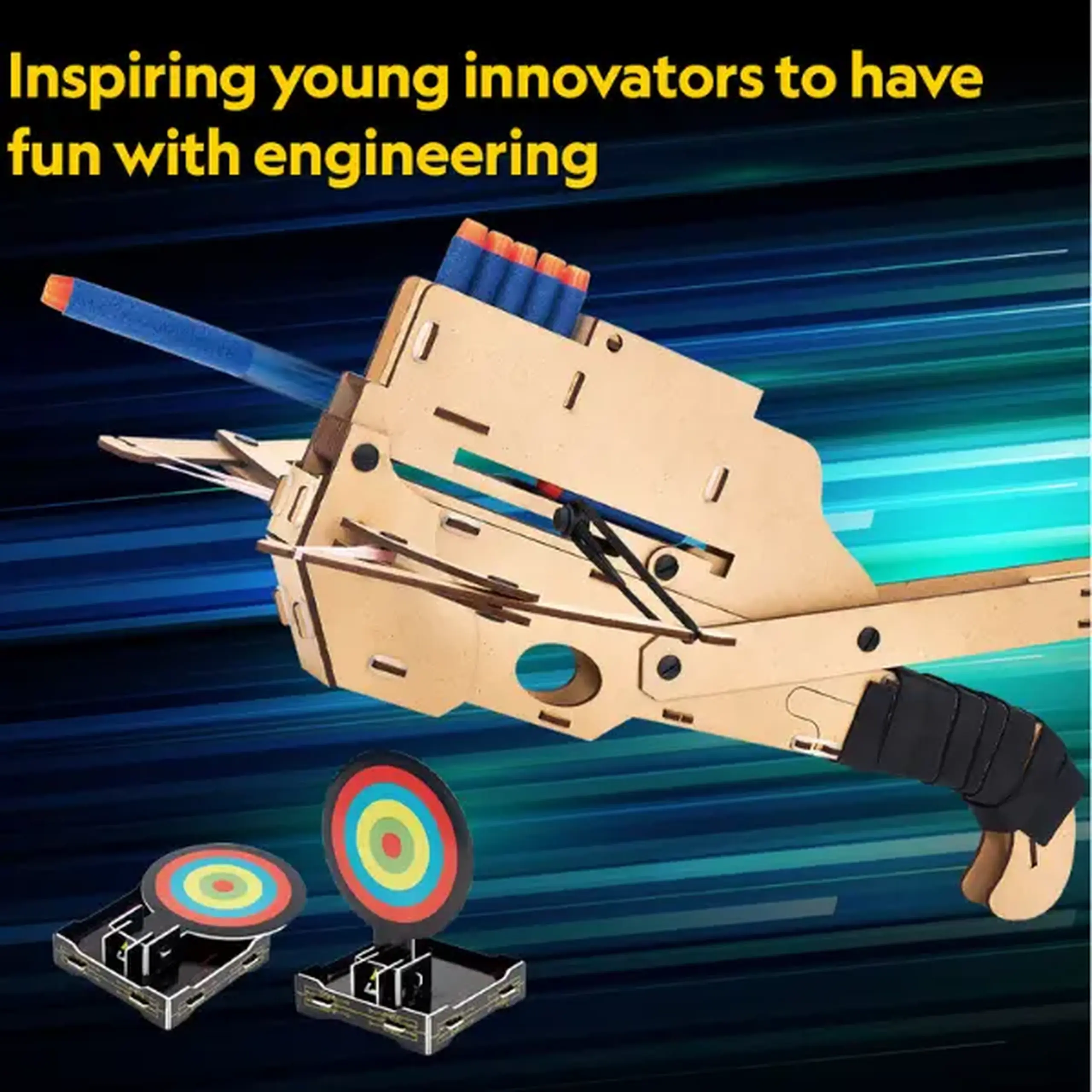 STEM Series 3D puzzle “Arbaletă cu darts” - învățăm principiile funcționării arbaletei