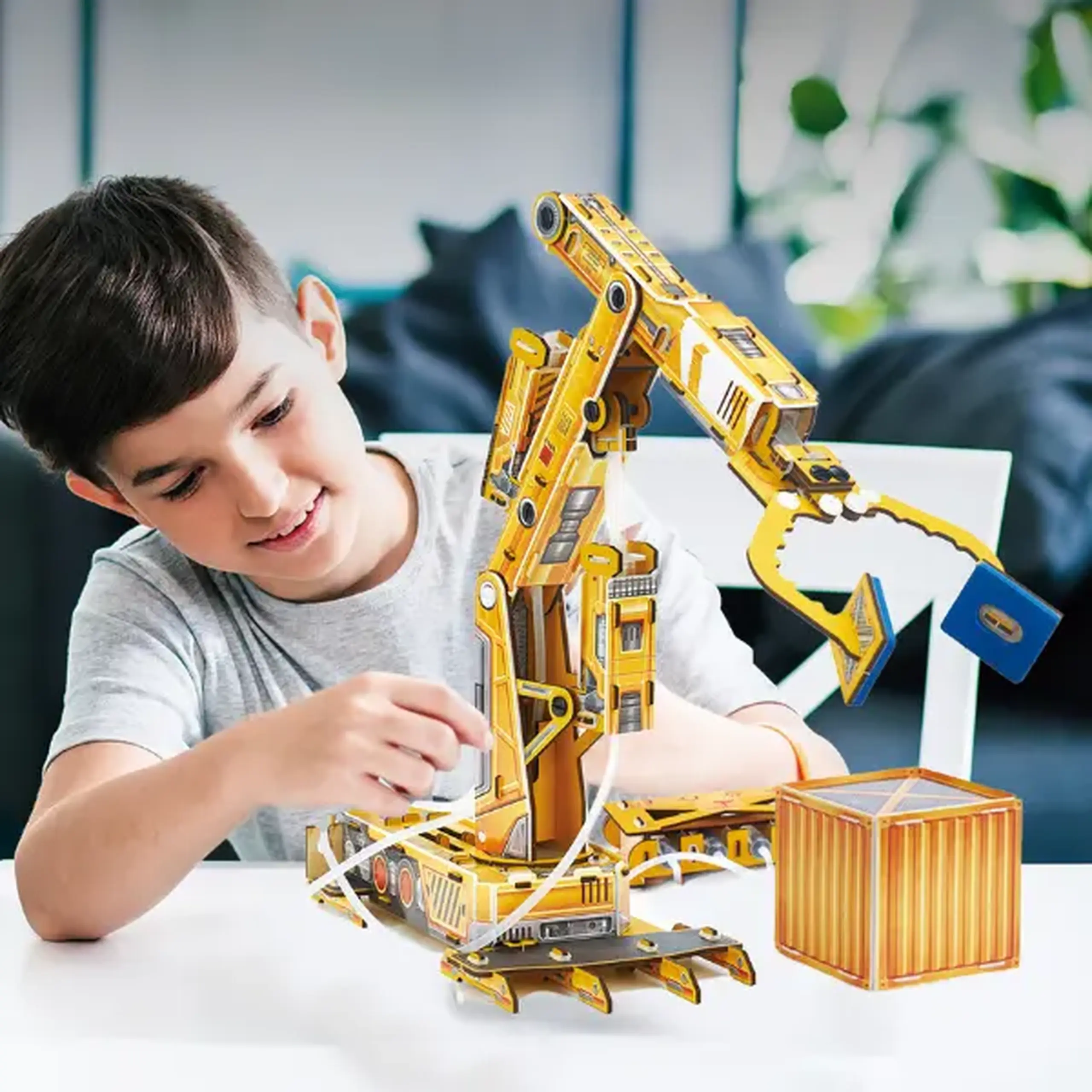 STEM Series 3D puzzle "Braț robotic hidraulic" - explorăm lumea ingineriei și a hidraulicii, 185 elem.