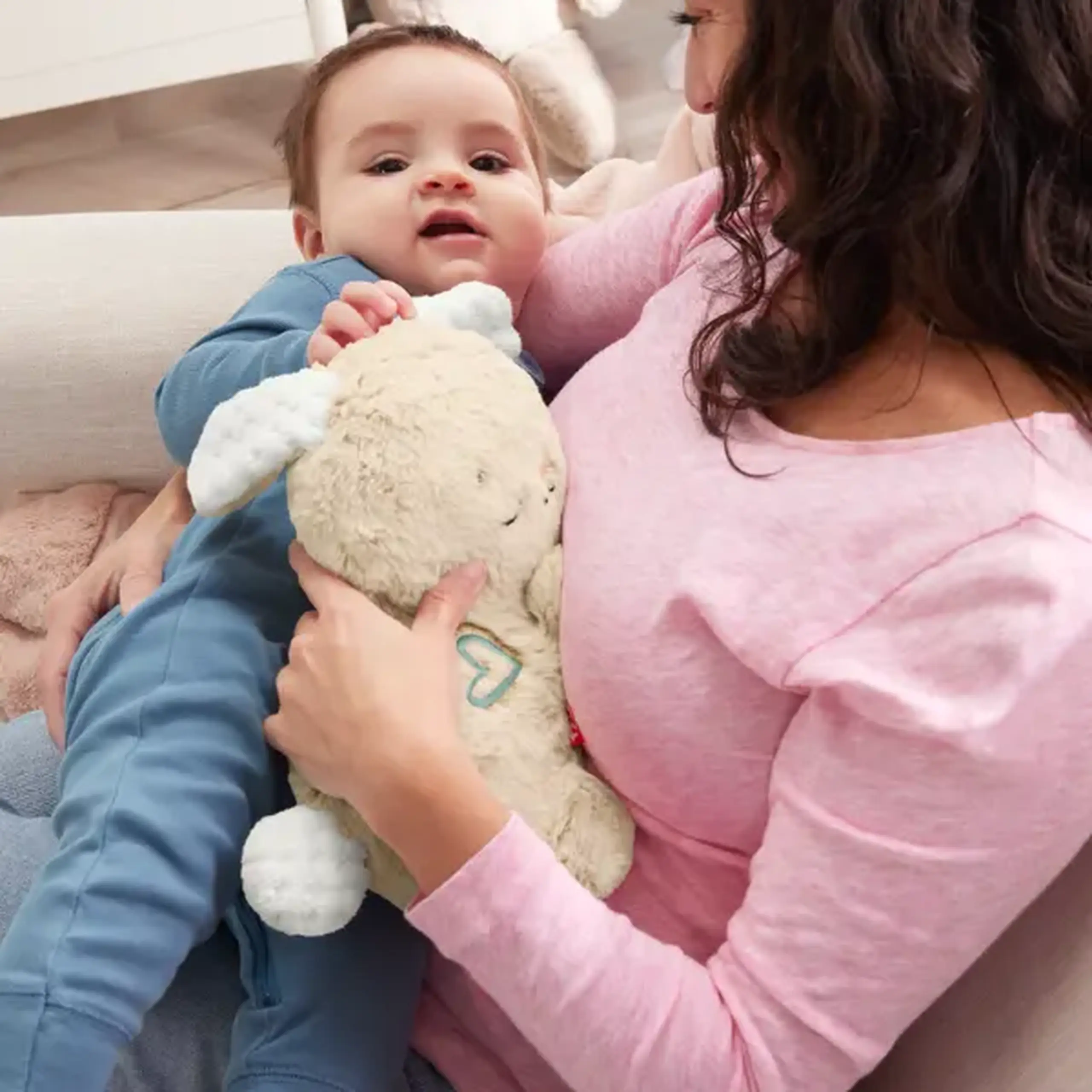 Iepurașul cu Sunete Fisher-Price calmează și mângâie