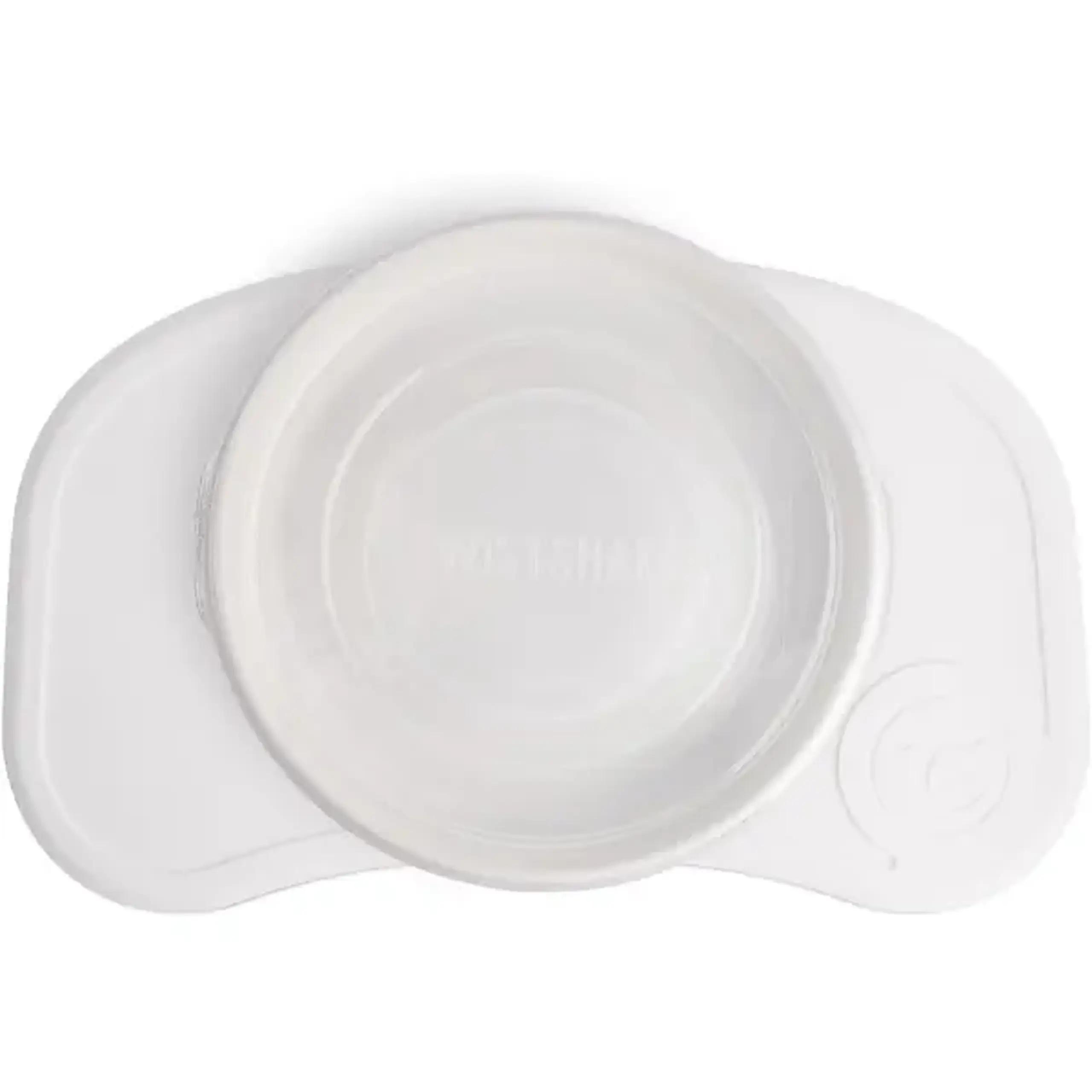 Set anti-alunecare cu farfurie Twistshake Click-Mat, alb