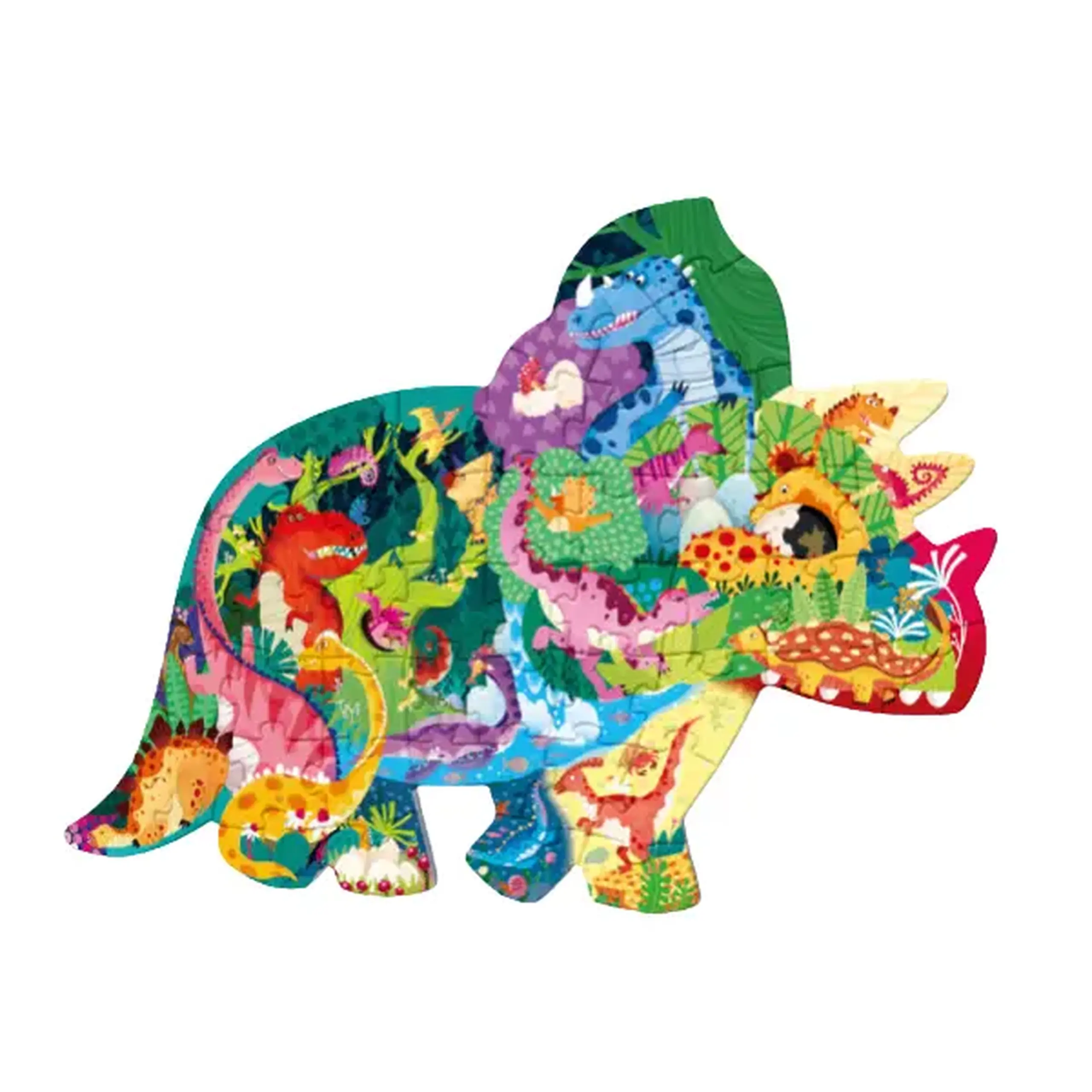 Puzzle în formă de animal „Valea Dinozaurului Fericit”, 48 elem.