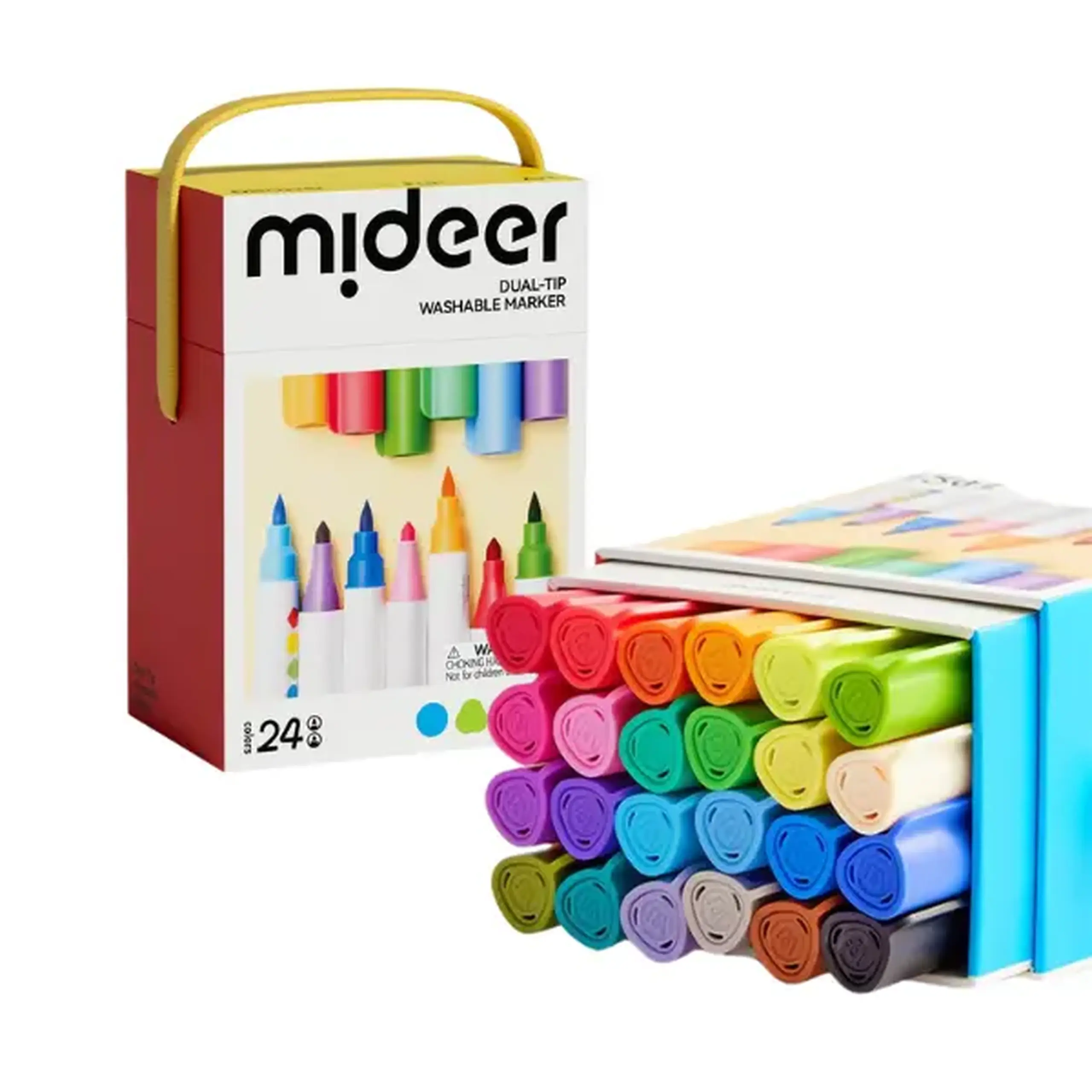 Set de markere lavabile cu 2 vârfuri, 24 culori