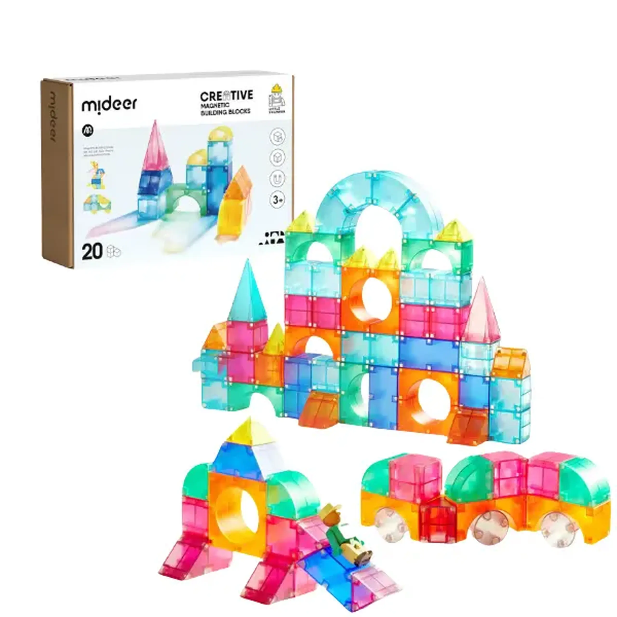 Set de construcție magnetic, 20 elem.