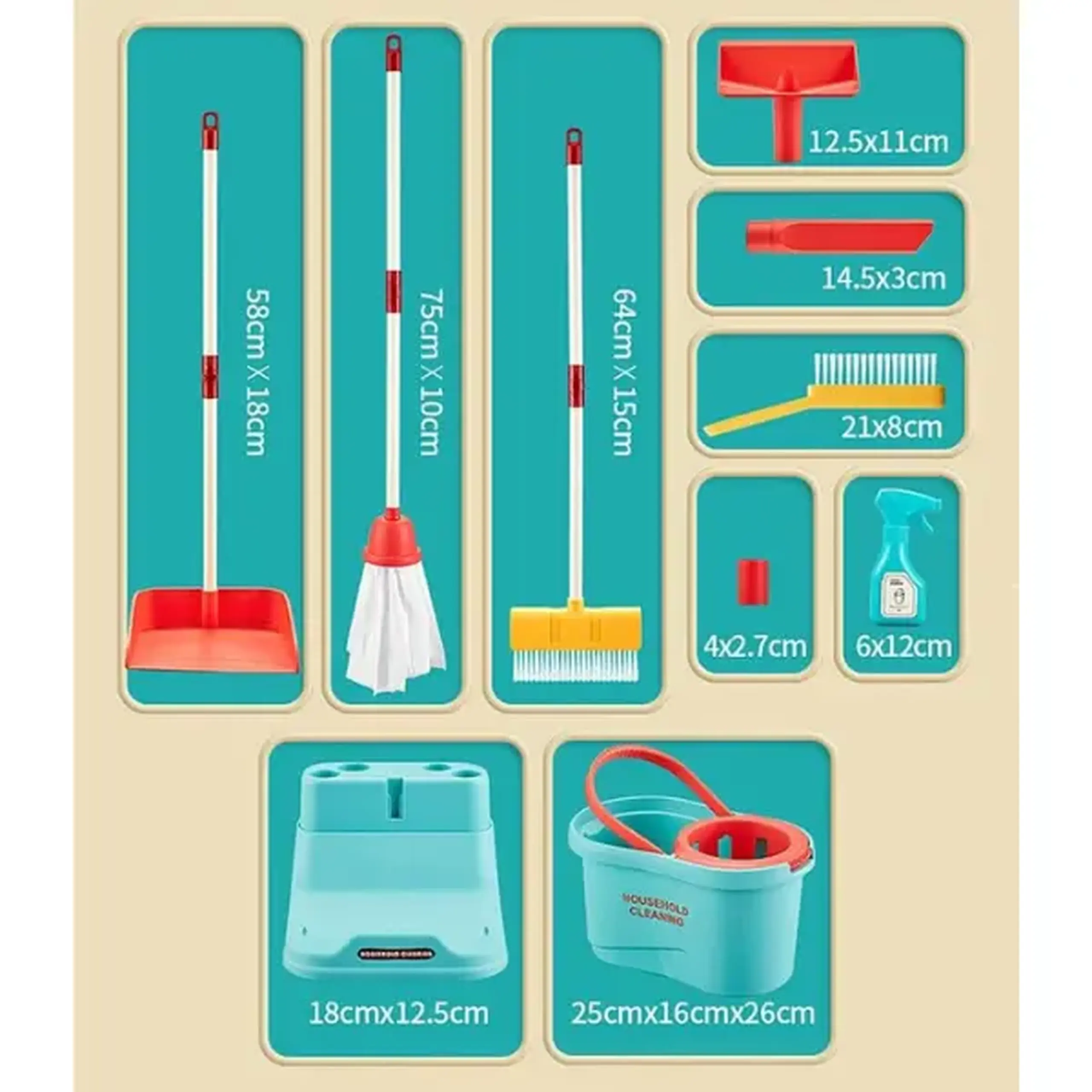 Set de curățenie din plastic